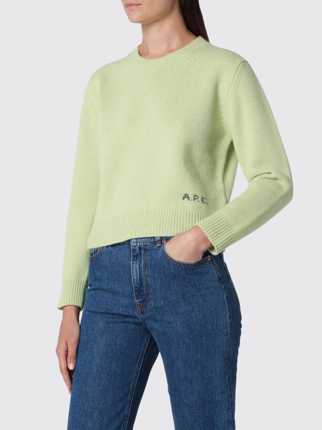 A. P.C. Maglia Anna in lana a girocollo con logo ricamato