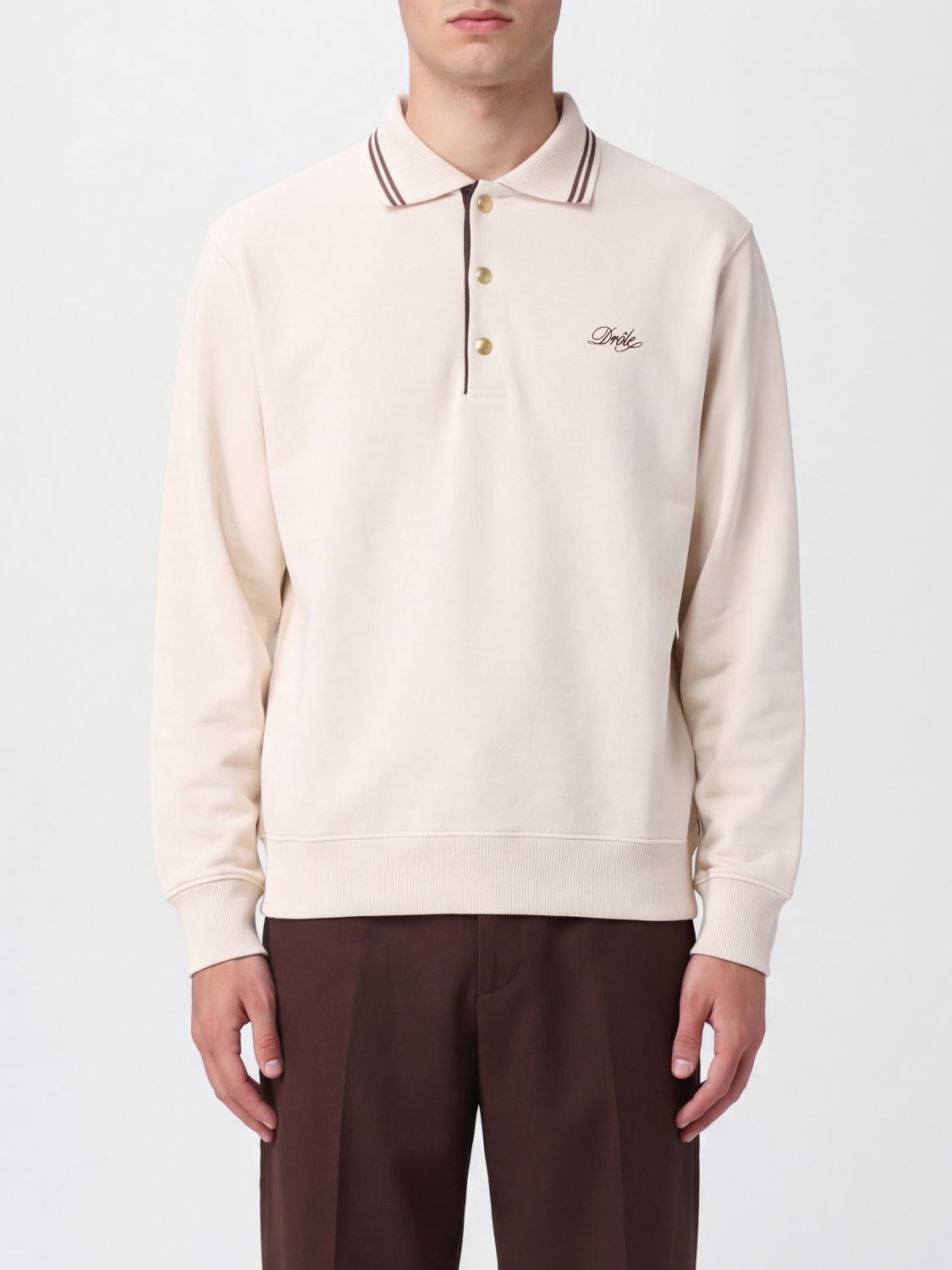 DRÔLE DE MONSIEUR Polo Shirt Men color Beige