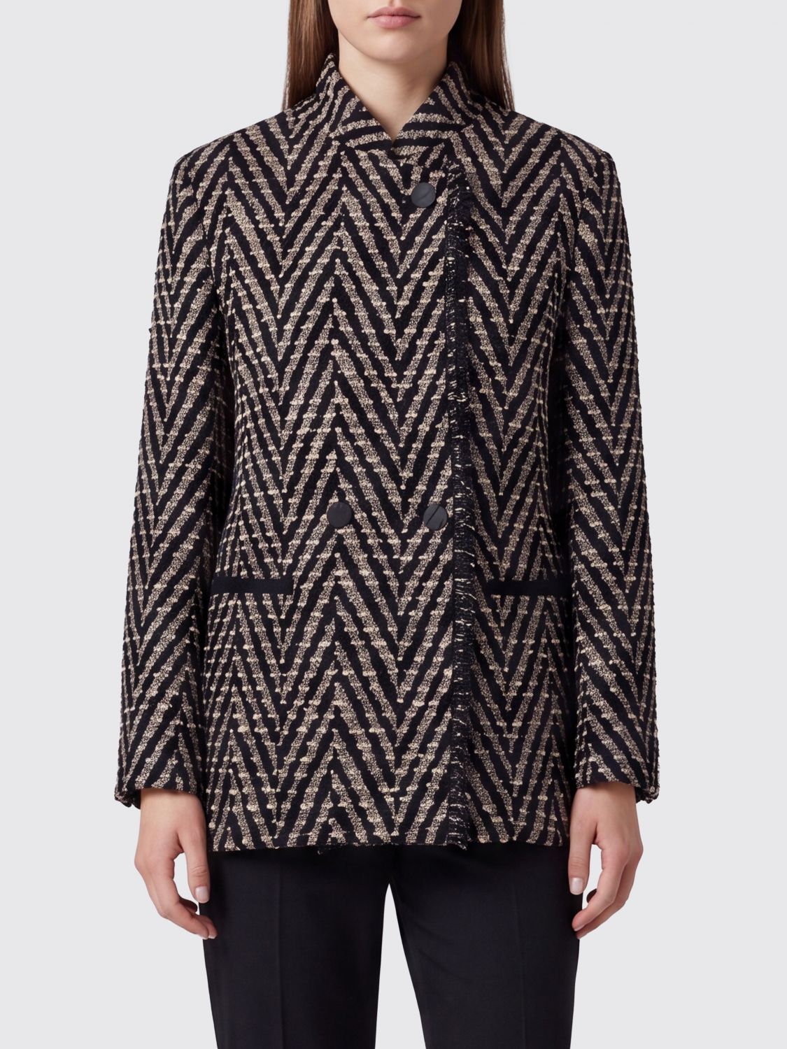 FORTE FORTE Coat Woman color Black