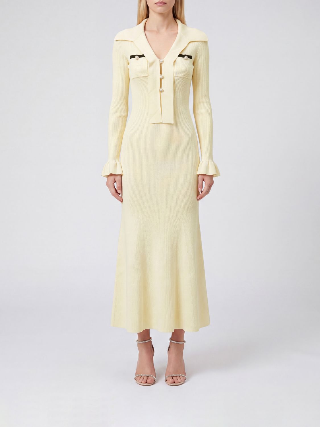 SELF-PORTRAIT Dress Woman color Yellow
