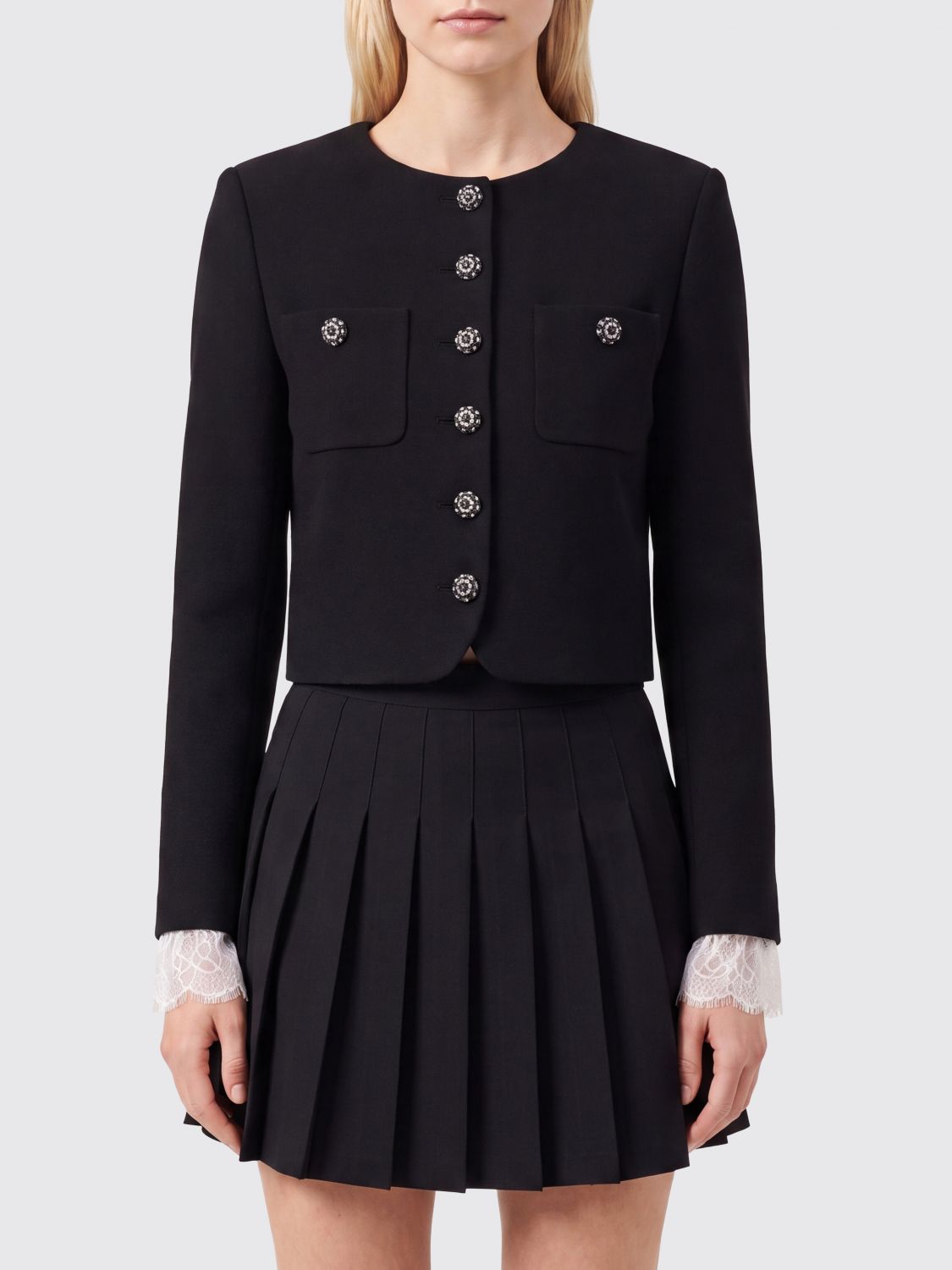 SELF-PORTRAIT Jacket Woman color Black