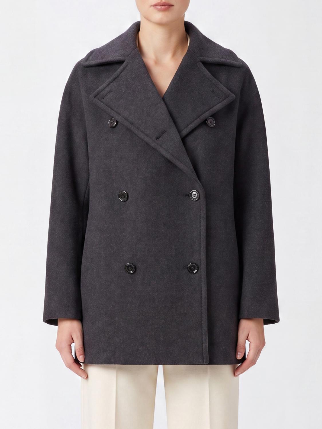 Max Mara Double-Breasted Short Coat in Virgin Wool and Cashmere · 44