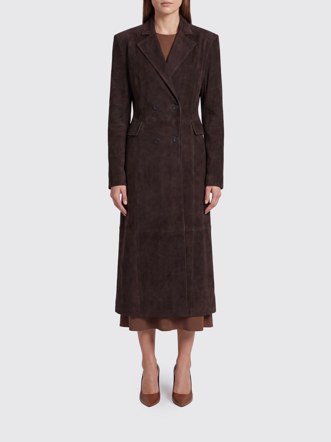 ROTATE Coat Woman color Brown