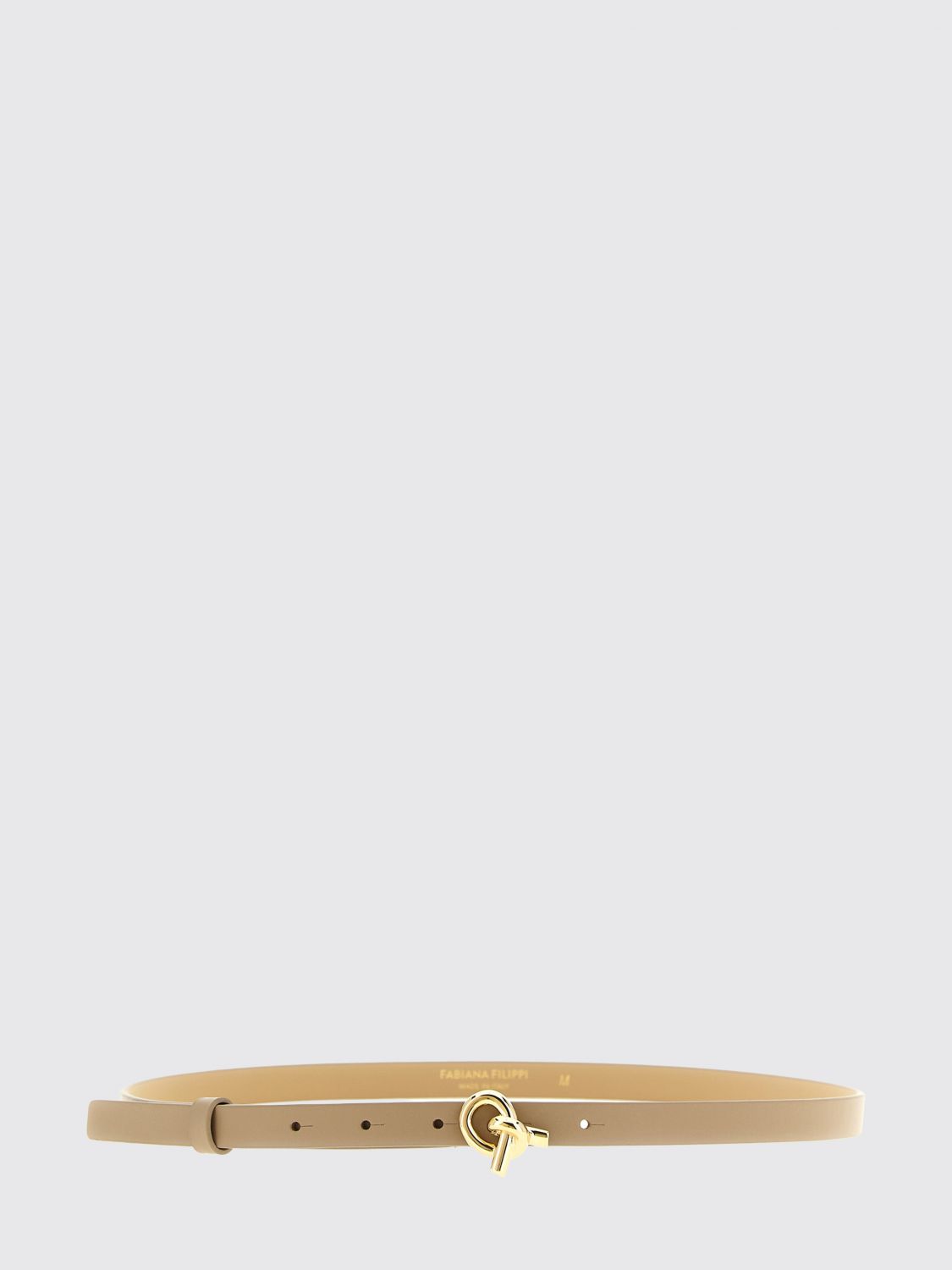 Fabiana Filippi Adjustable Calfskin Leather Belt with Knot Charm · M