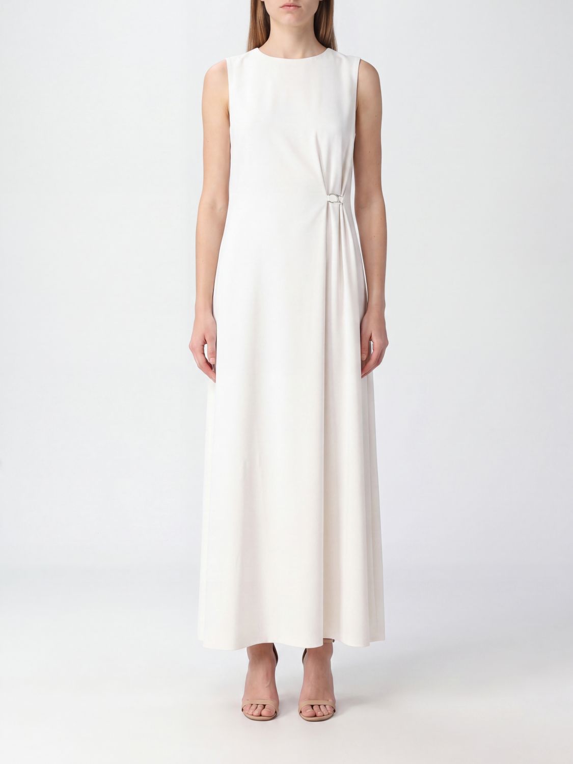 HERNO Off-The-Shoulder Jersey Midi Tunic Dress