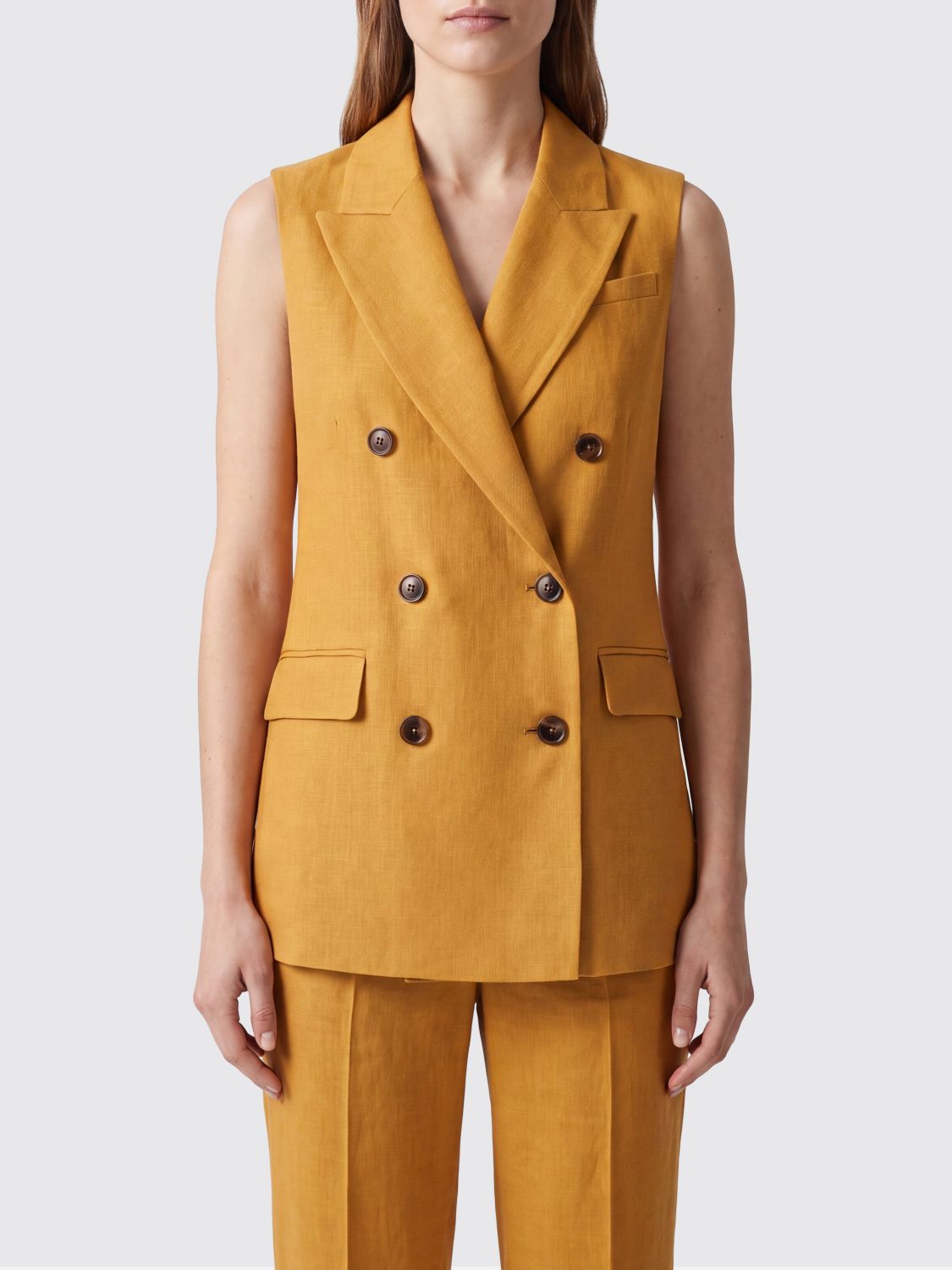 HERNO Waistcoat Woman color Yellow