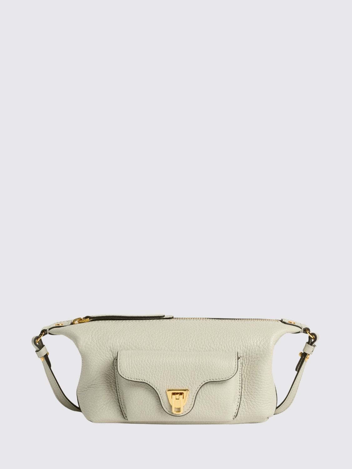 COCCINELLE Mini borsa a spalla Beat Generation in pelle martellata con fibbia