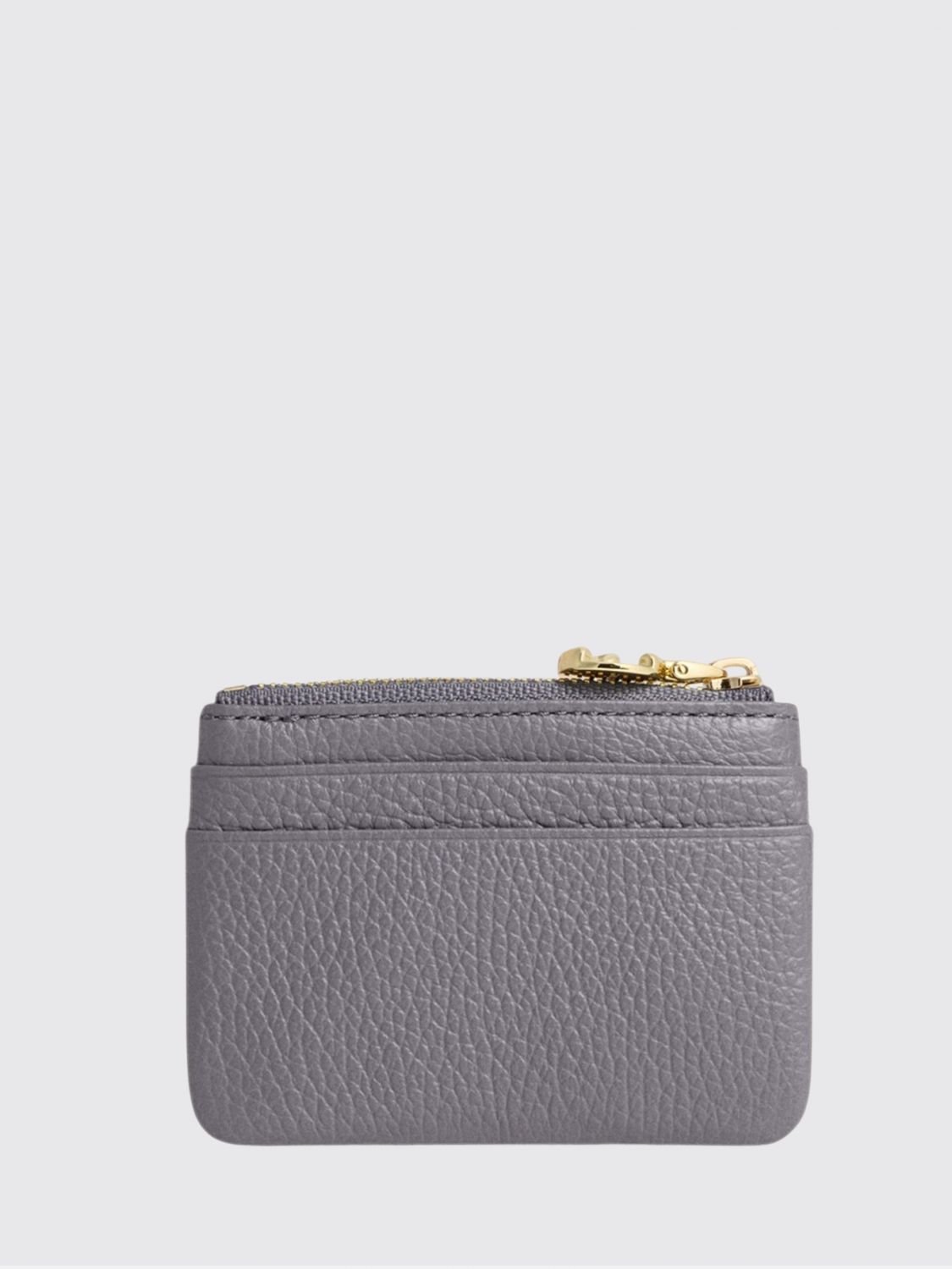 COCCINELLE Portacarte piatto C-Me Softy in pelle martellata con zip