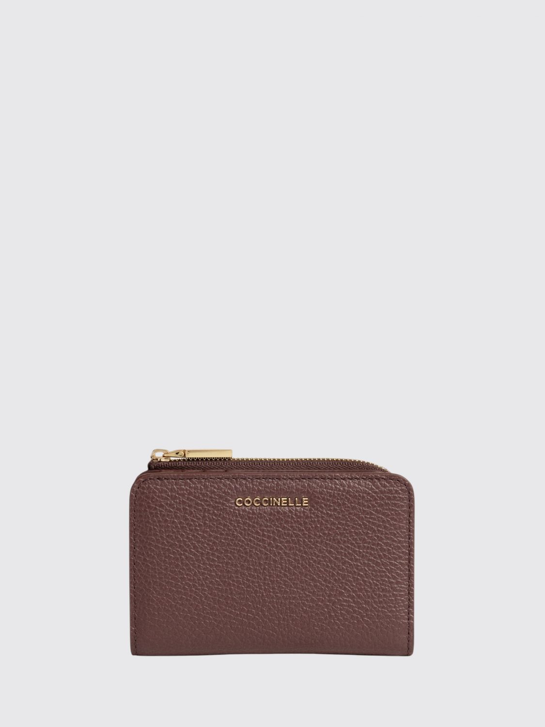 COCCINELLE Zweifach gefaltete Brieftasche Metallic Soft aus genarbtem Leder