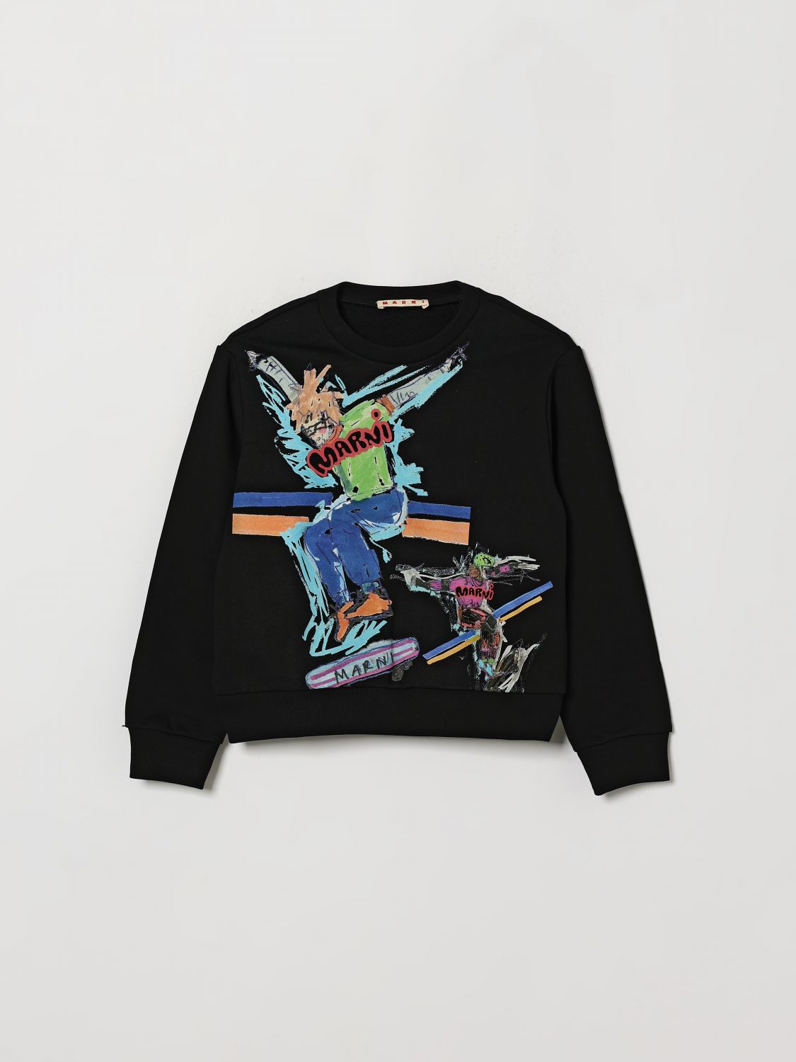 MARNI Langärmeliges Baumwoll-Sweatshirt für Jungen mit Front-Grafikdruck