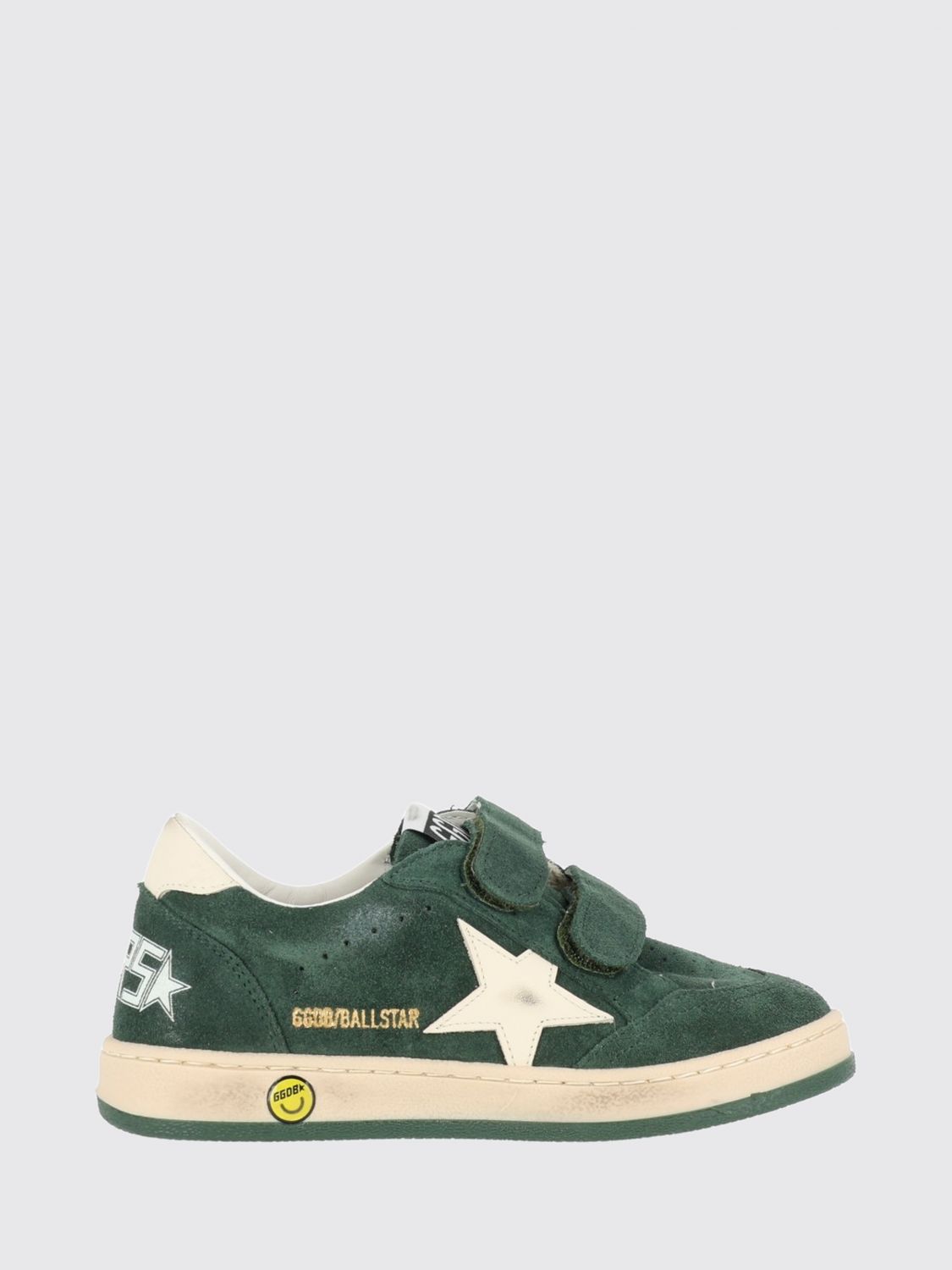 GOLDEN GOOSE Boy's Ball Star Distressed Leather and Suede Sneakers