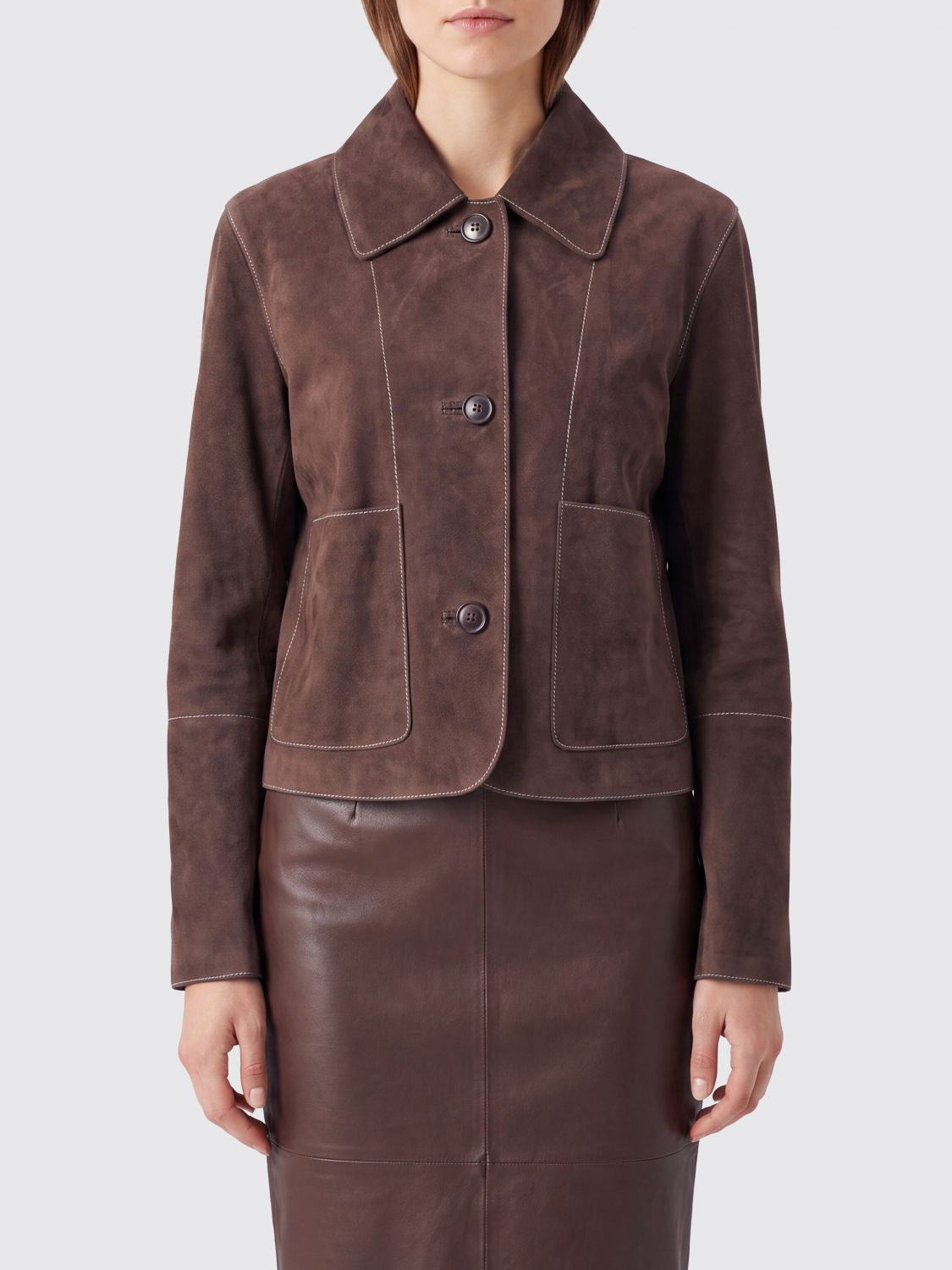 PAROSH Jacket Woman color Brown