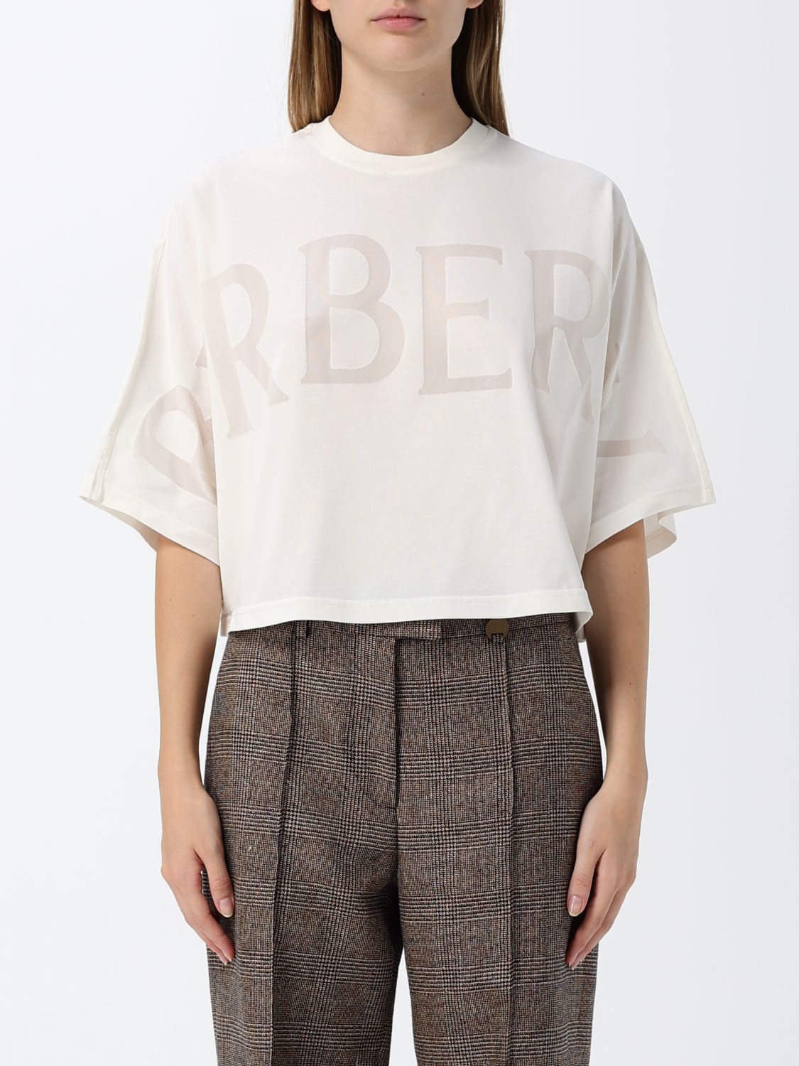 BURBERRY T-Shirt Woman color White