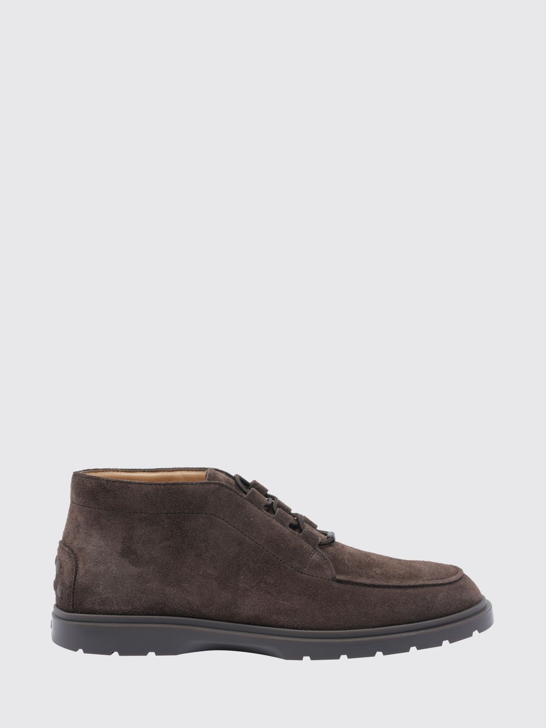 TOD’S Suede Calfskin Chukka Boots with Round Toe and Rubber Sole