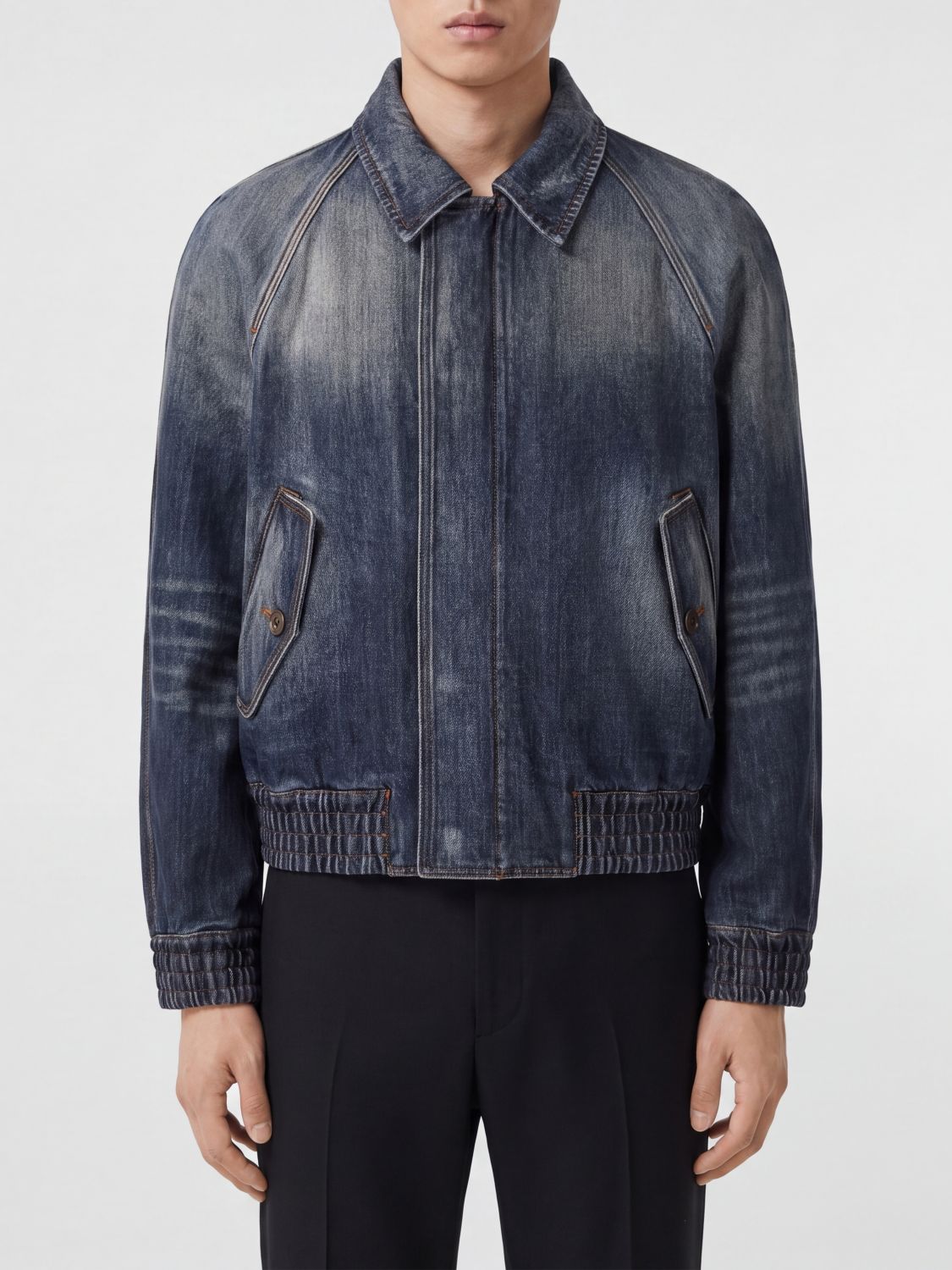 BURBERRY Jacket Men color Blue
