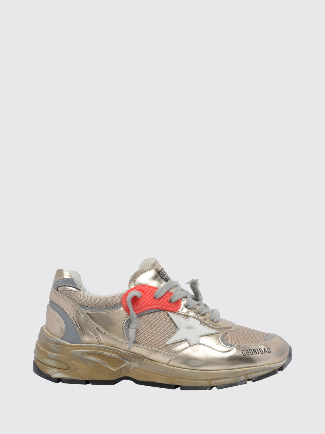 GOLDEN GOOSE Dad-Star Sneaker aus laminiertem Leder und Mesh im Distressed-Look