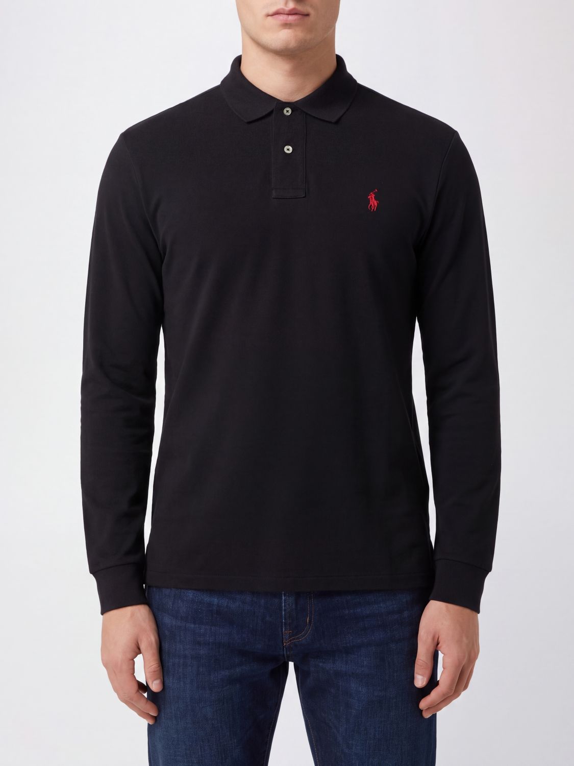 POLO RALPH LAUREN Langärmeliges Slim Fit Baumwoll-Poloshirt von