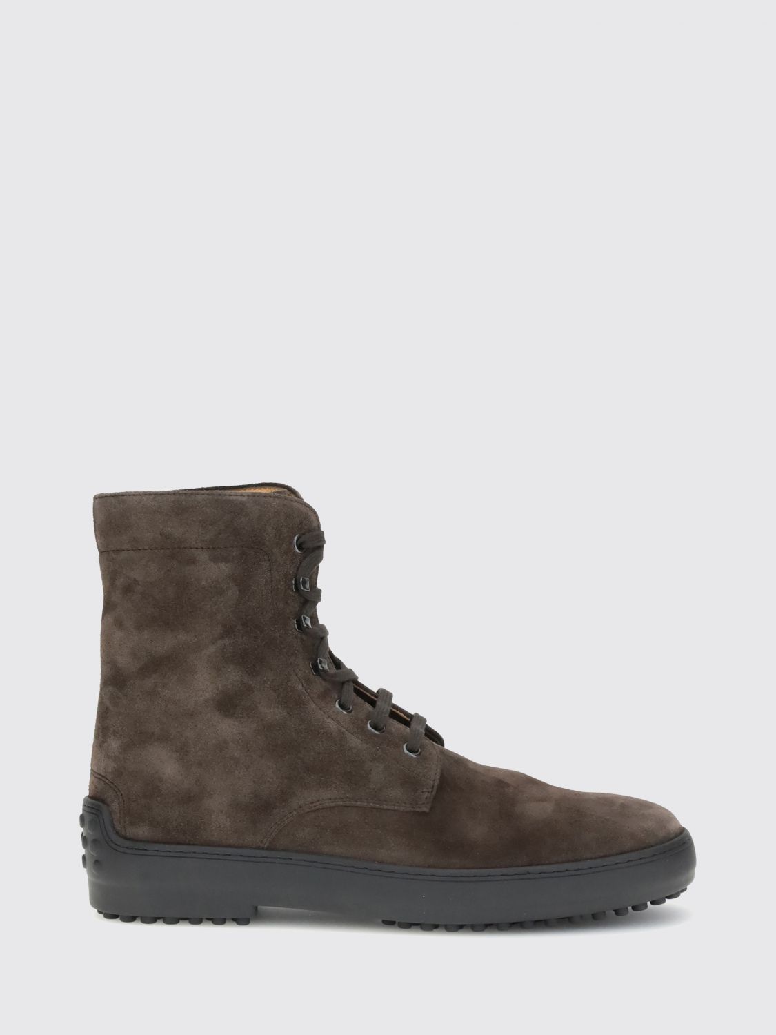 TOD'S Schnürstiefeletten aus Wildleder von mit T Timeless-Logo und Gommino-Sohle