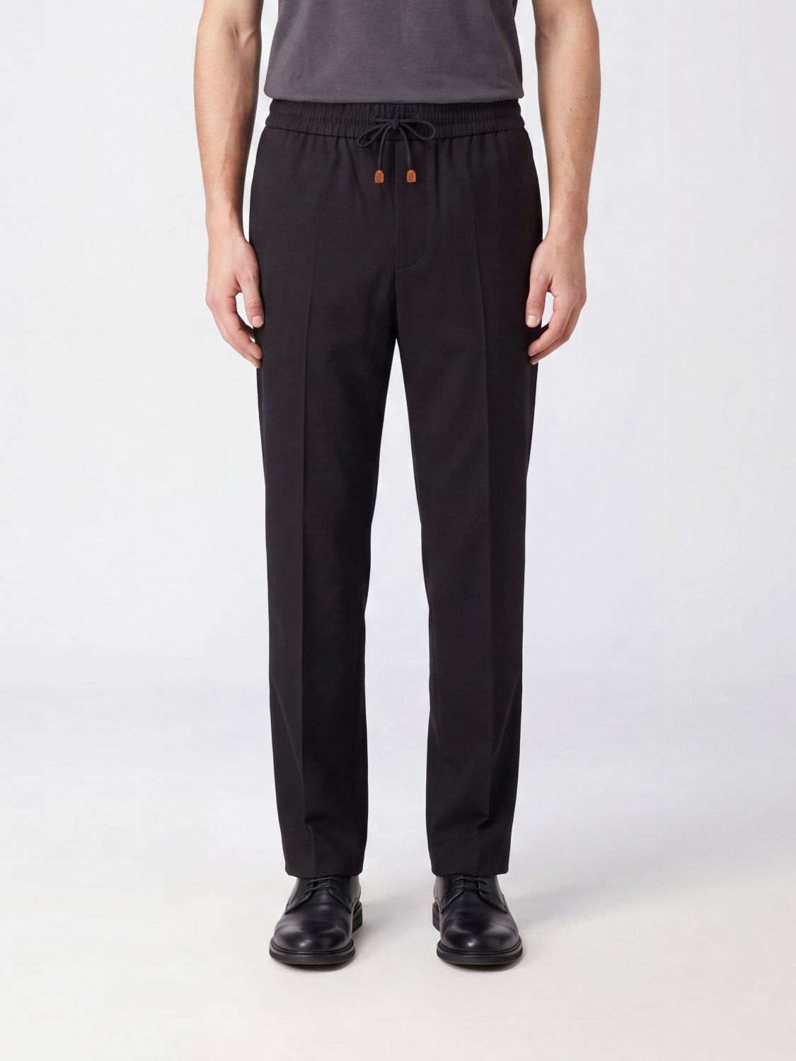 Drôle De Monsieur Straight-Leg Cotton Trousers with Drawstring Waist
