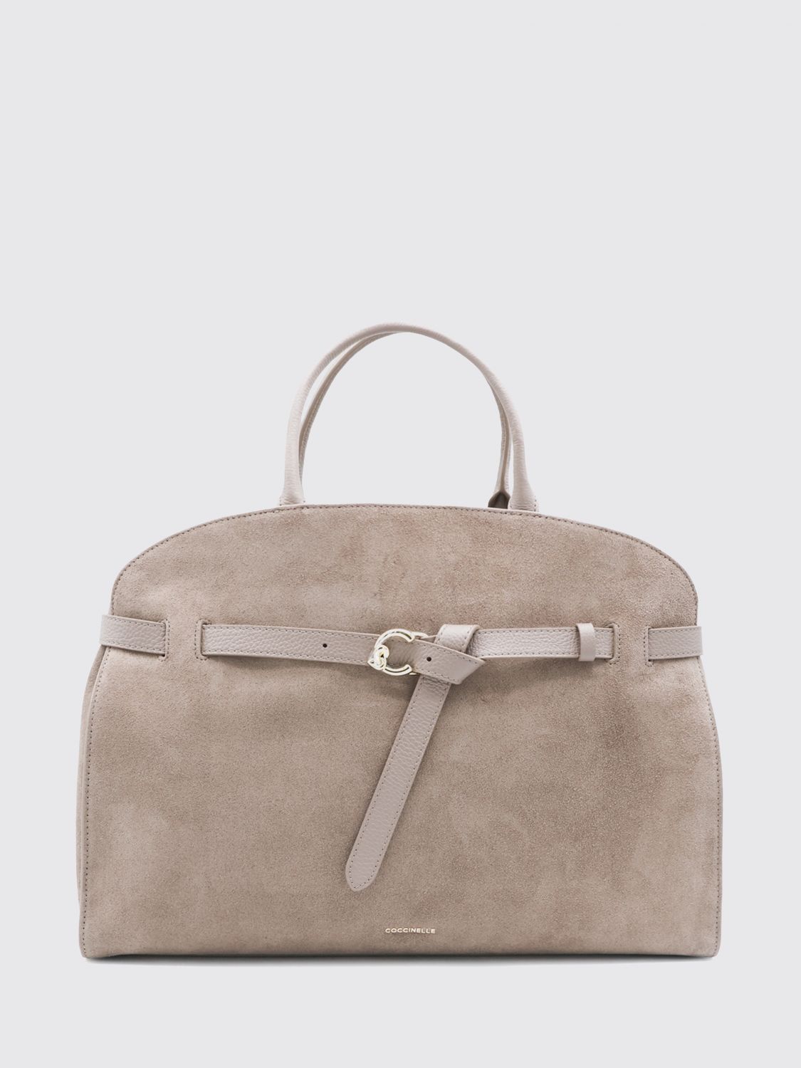 COCCINELLE Sabine Large Suede Handbag with Removable Shoulder Strap