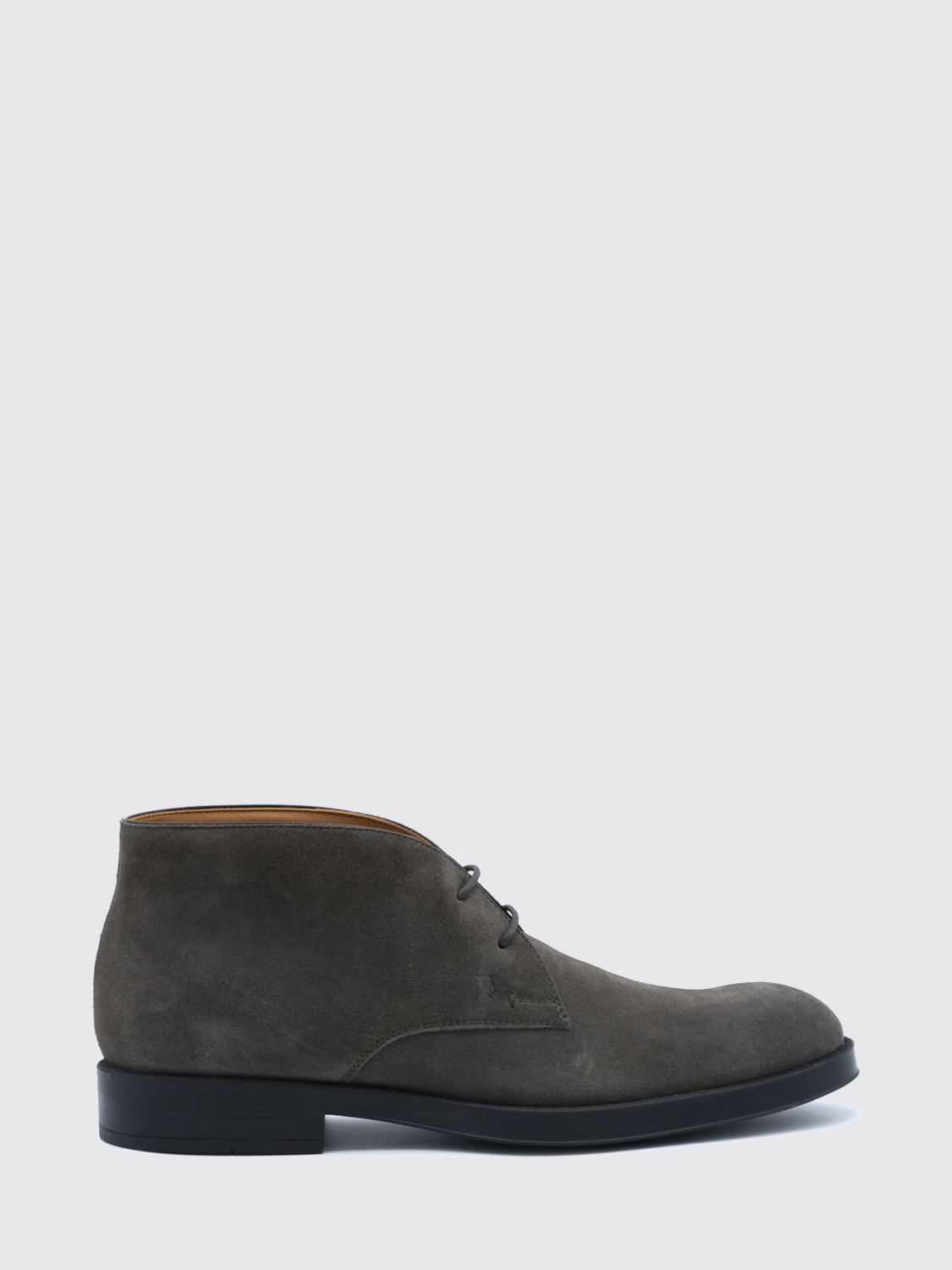 TOD’S Suede Chukka Boots with Embossed T Timeless Logo