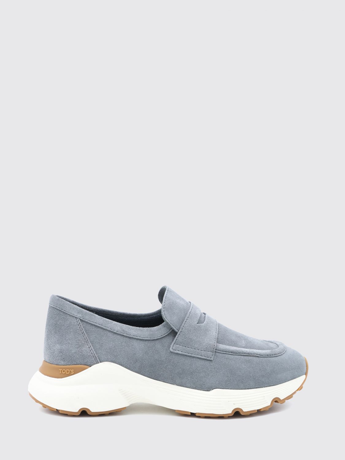 Tod's Suede Loafers with Penny Bar and Rubber Sole