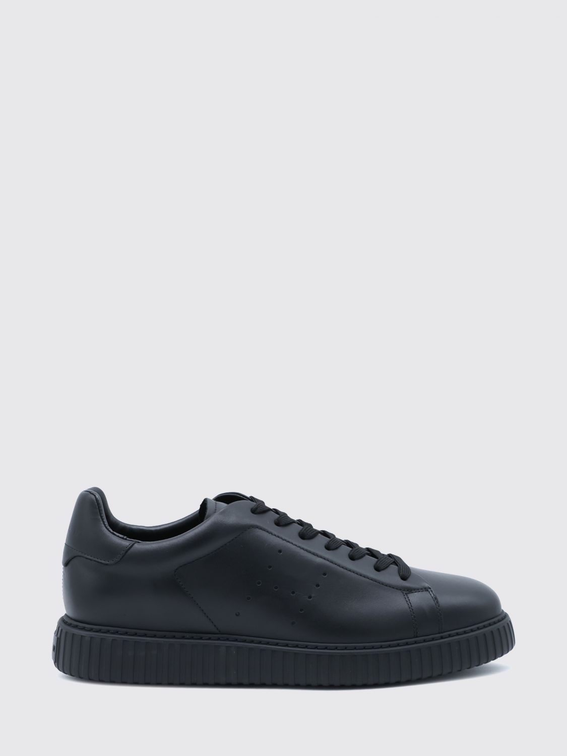 HOGAN H-Stripes Sneaker aus glattem Kalbsleder mit perforiertem H-Logo