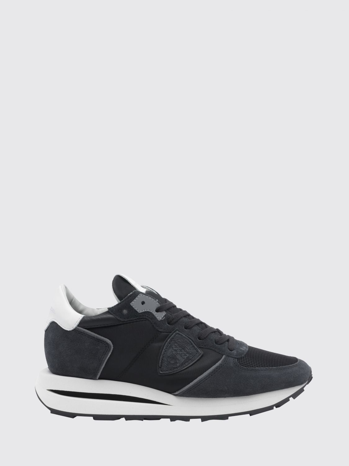 Philippe Model Tropez Haute Suede Low-Top Sneakers with Serrated Sole