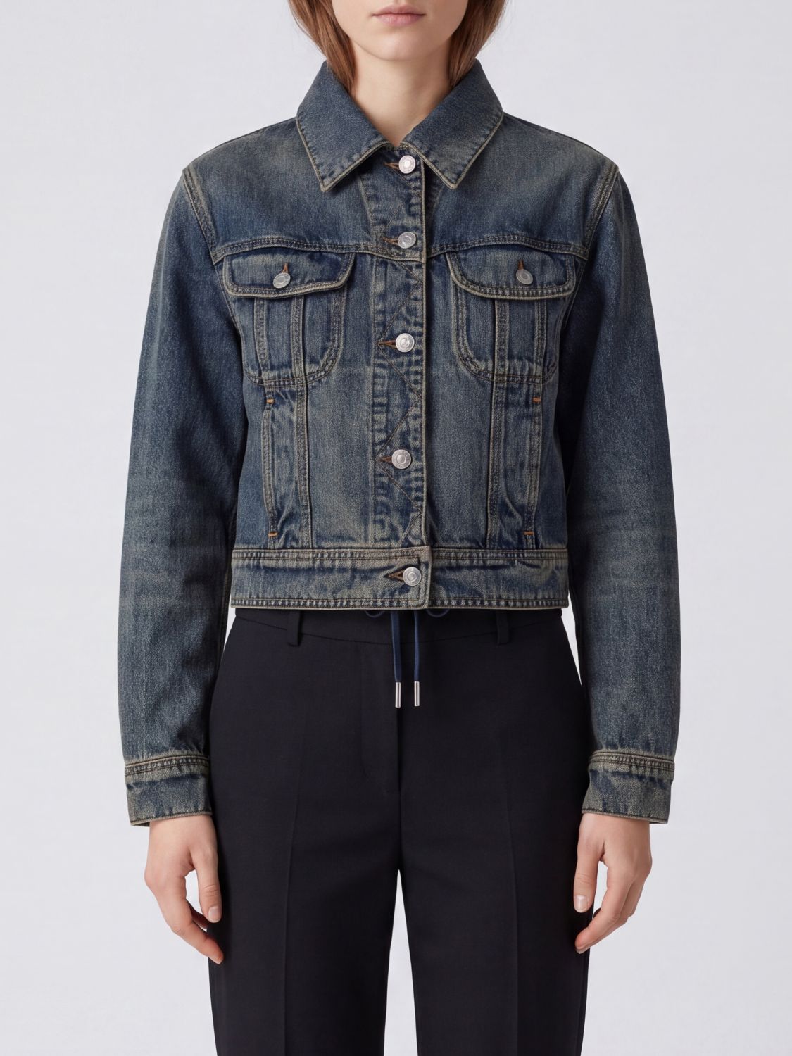 McQueen Cropped Denim Jacket