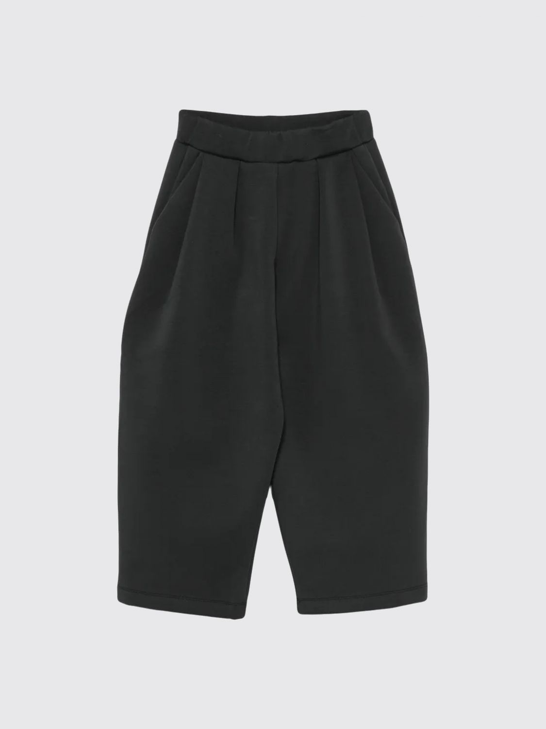 BALMAIN Pantaloni wide leg da bambino in misto cotone con logo a contrasto