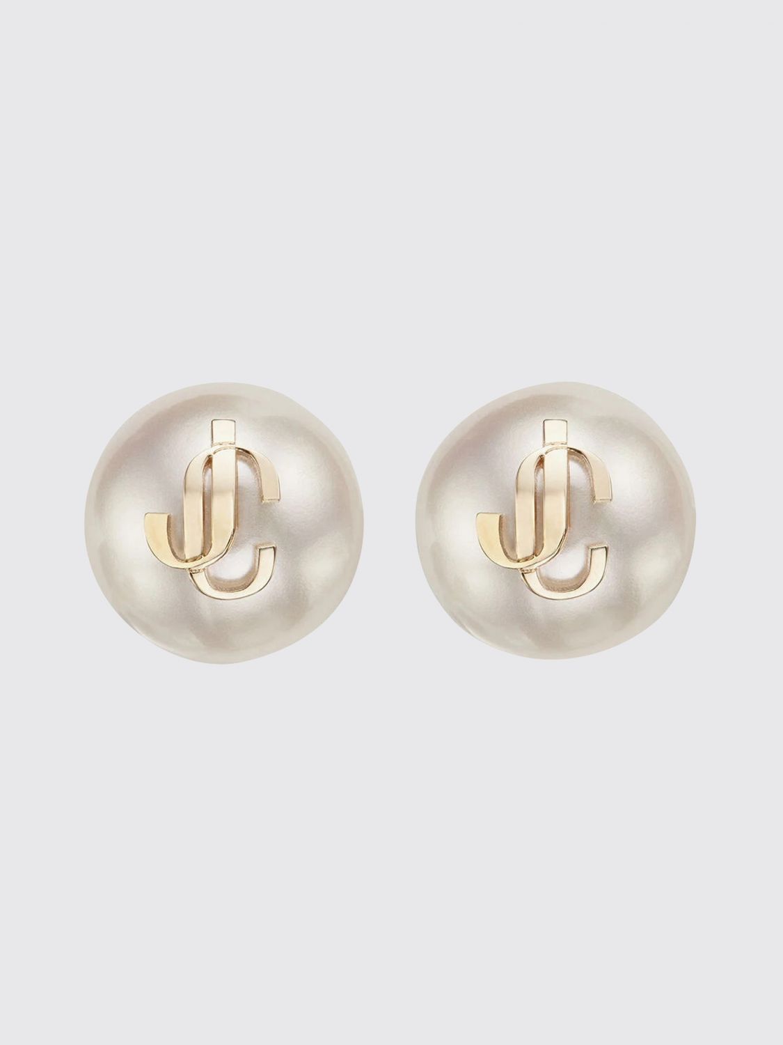 JIMMY CHOO Ohrstecker mit JC-Monogramm und Kunstperlen
