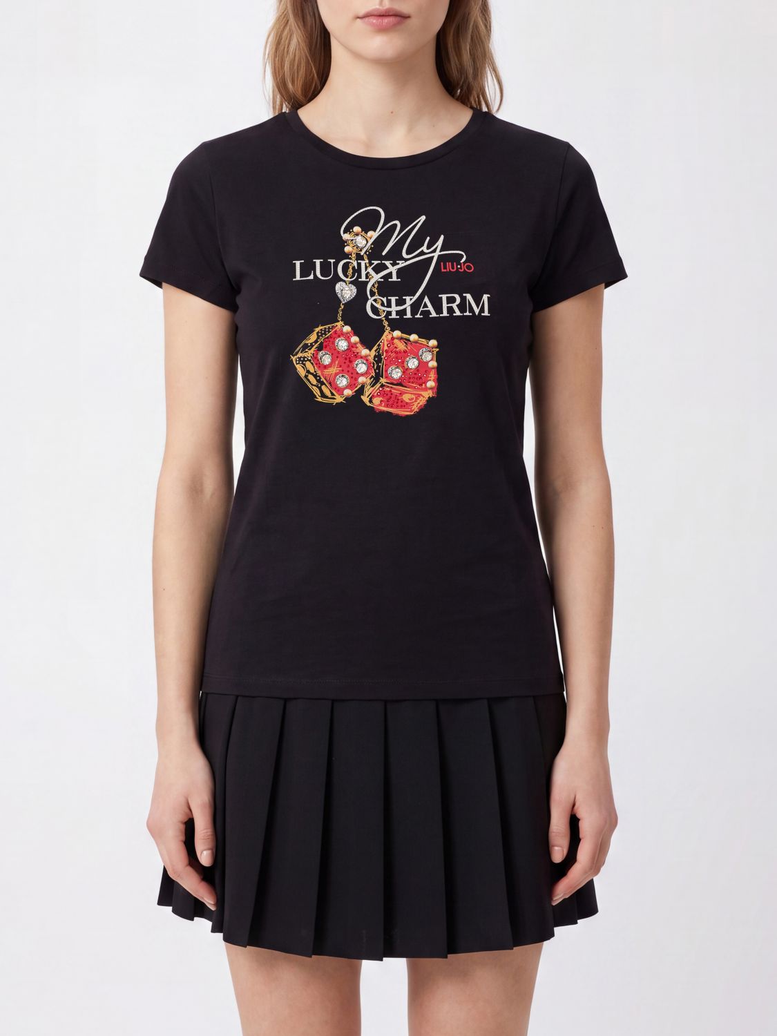LIU JO Polo Shirt Woman color Black