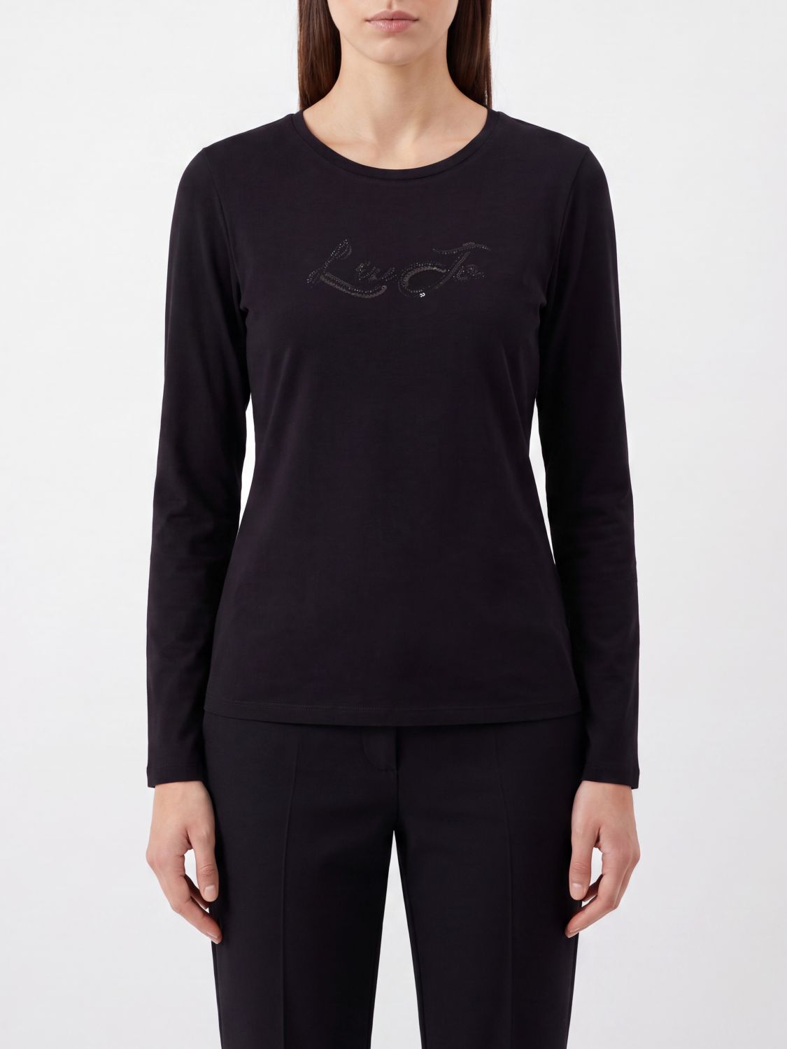 LIU JO Polo Shirt Woman color Black