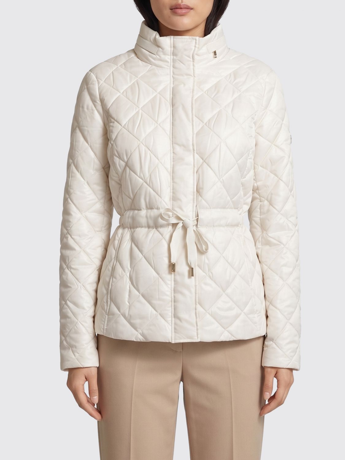 Michael Kors Slim Fit Quilted Short Puffer Jacket in Recycled Nylon