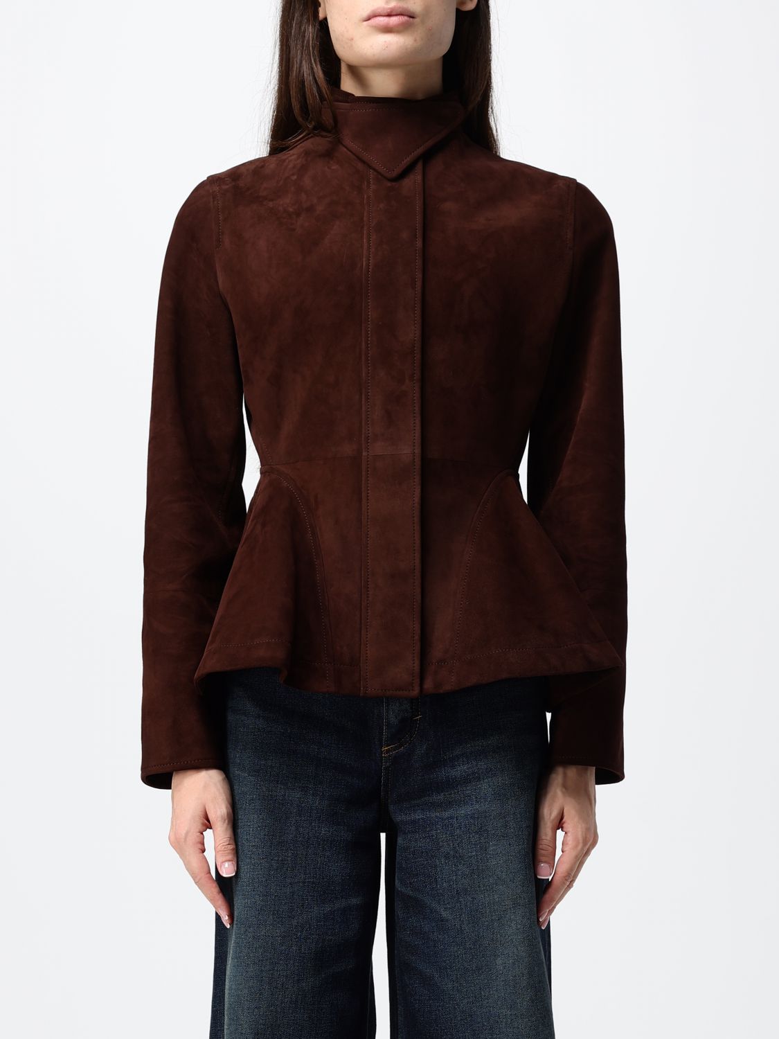 ALAÏA Jacket Woman color Cocoa