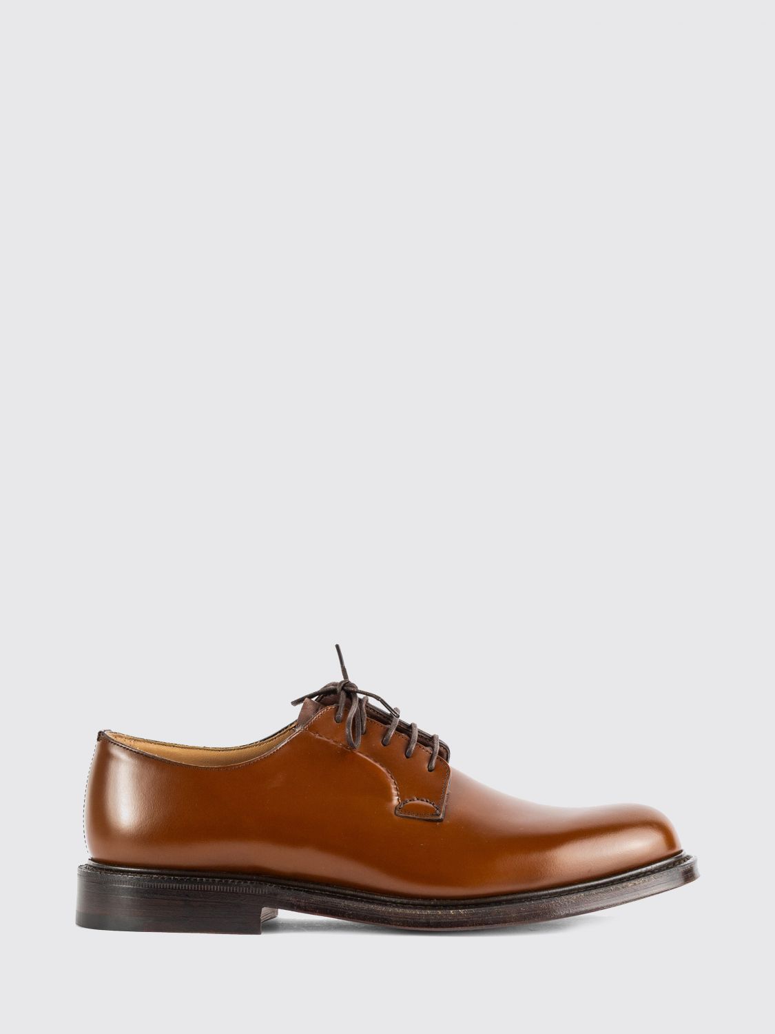 CHURCH’S Shannon Smooth Calfskin Round-Toe Derby Lace-Up Shoes