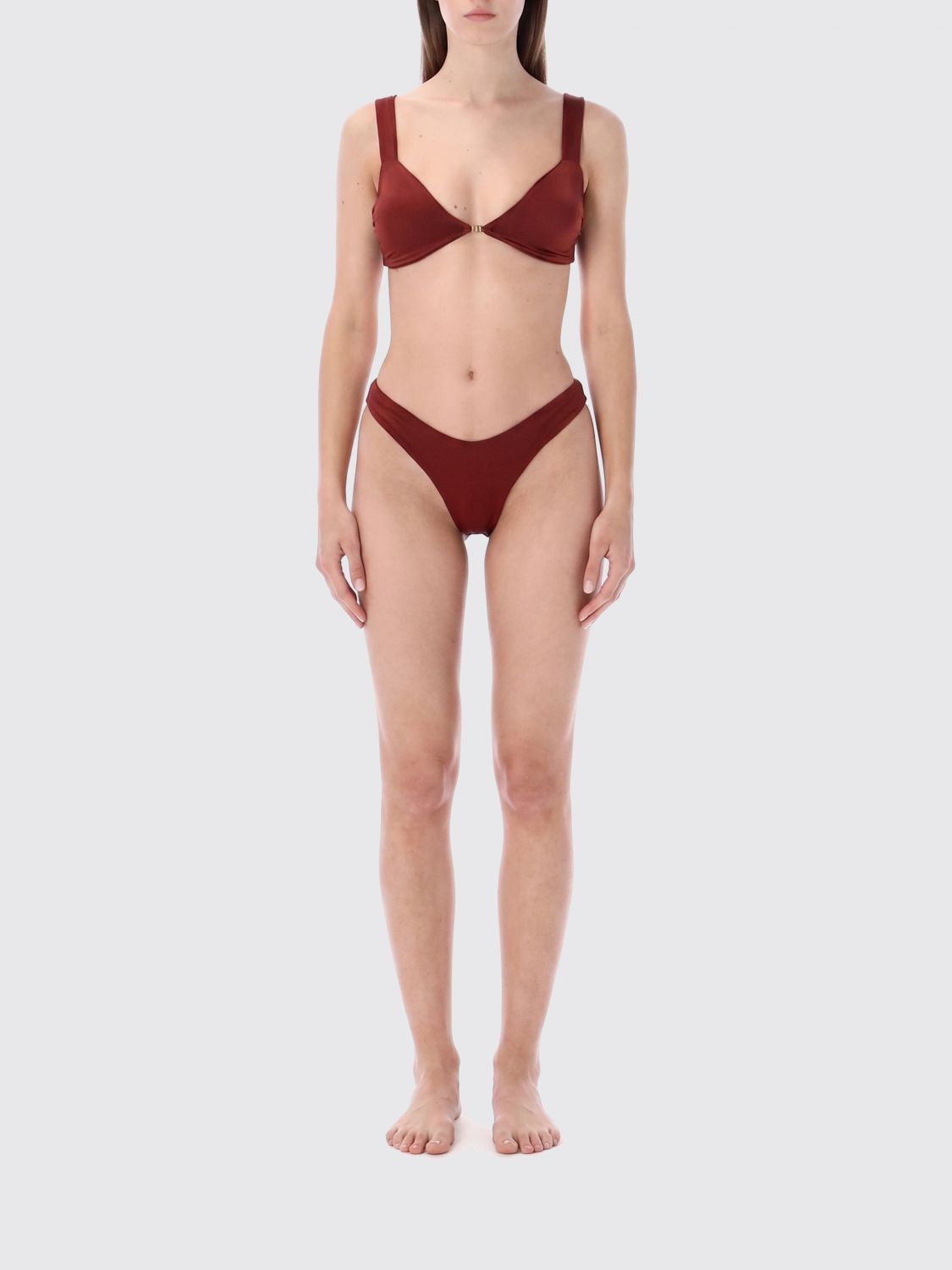 Matinee Triangle Bikini with V-Neck and Brazilian Briefs