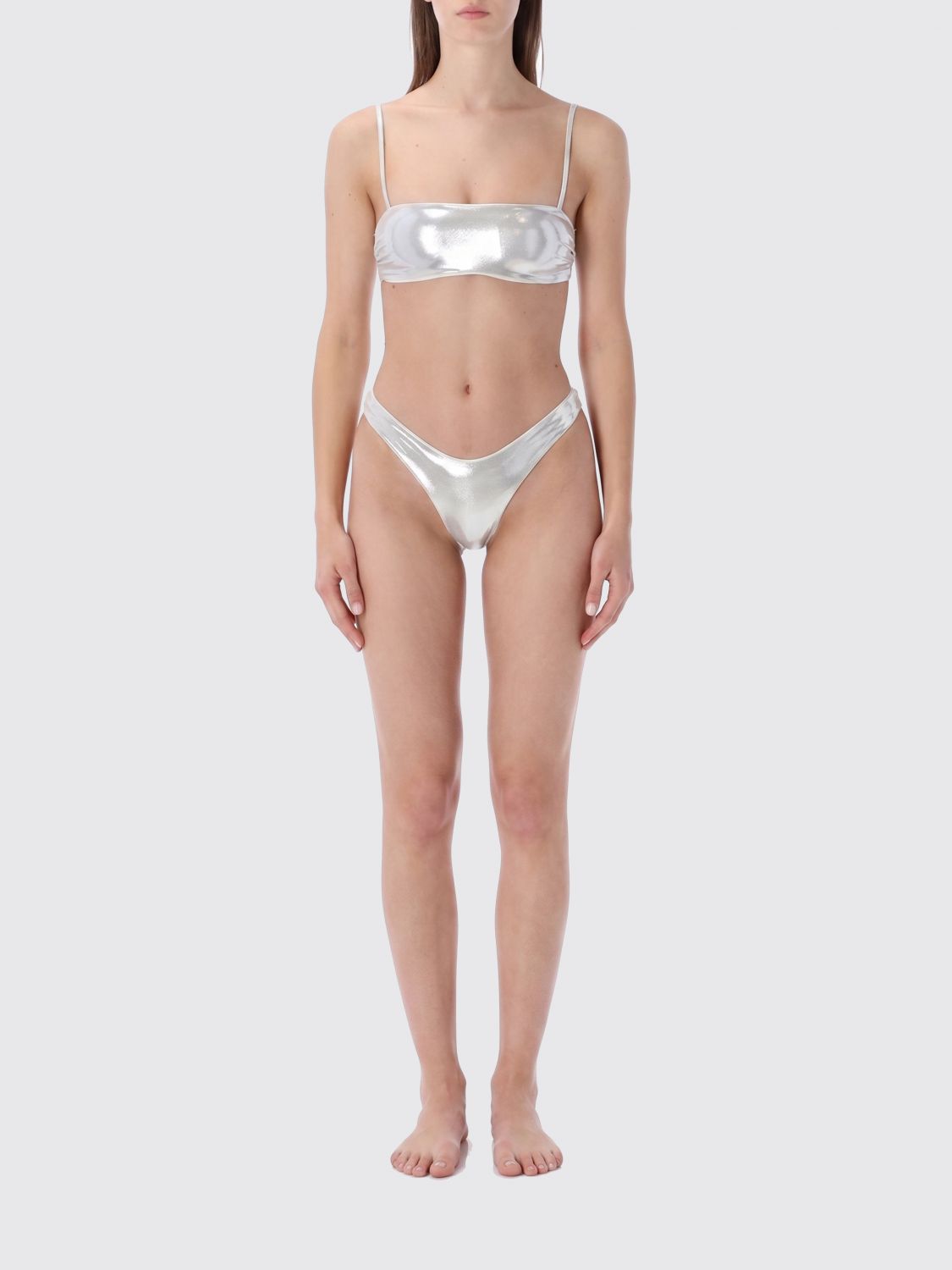 Matinee Bandeau Bikini with Square Neckline and Brazilian Briefs
