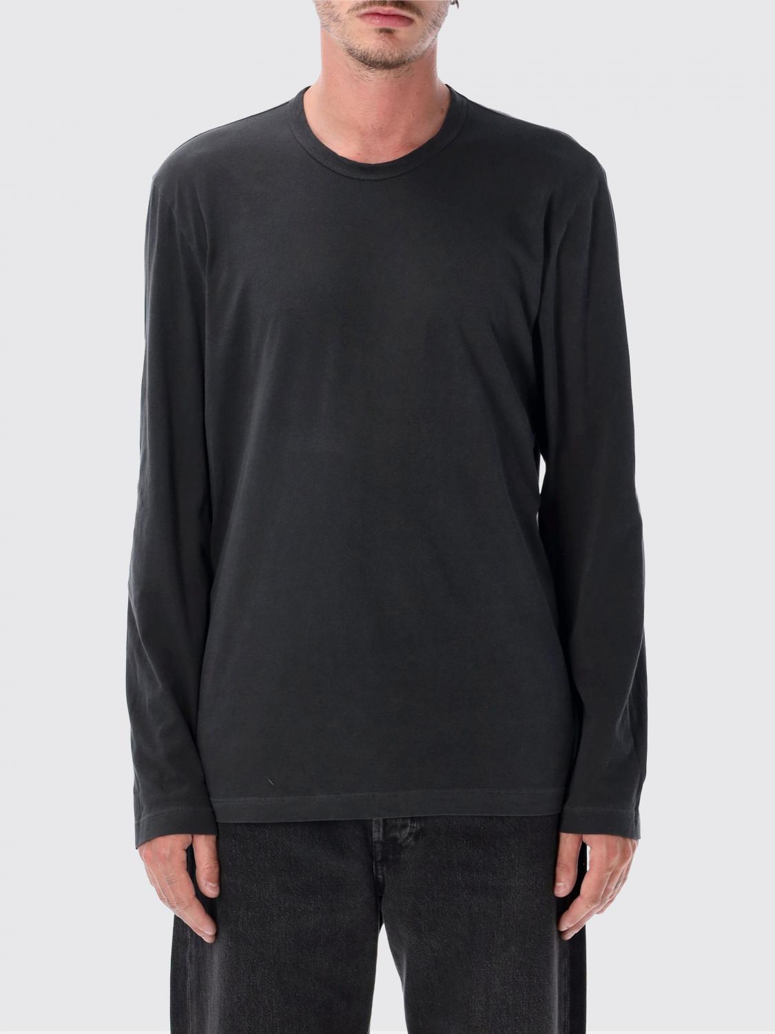 JAMES PERSE Langarm-T-Shirt aus Baumwolle mit Rundhalsausschnitt