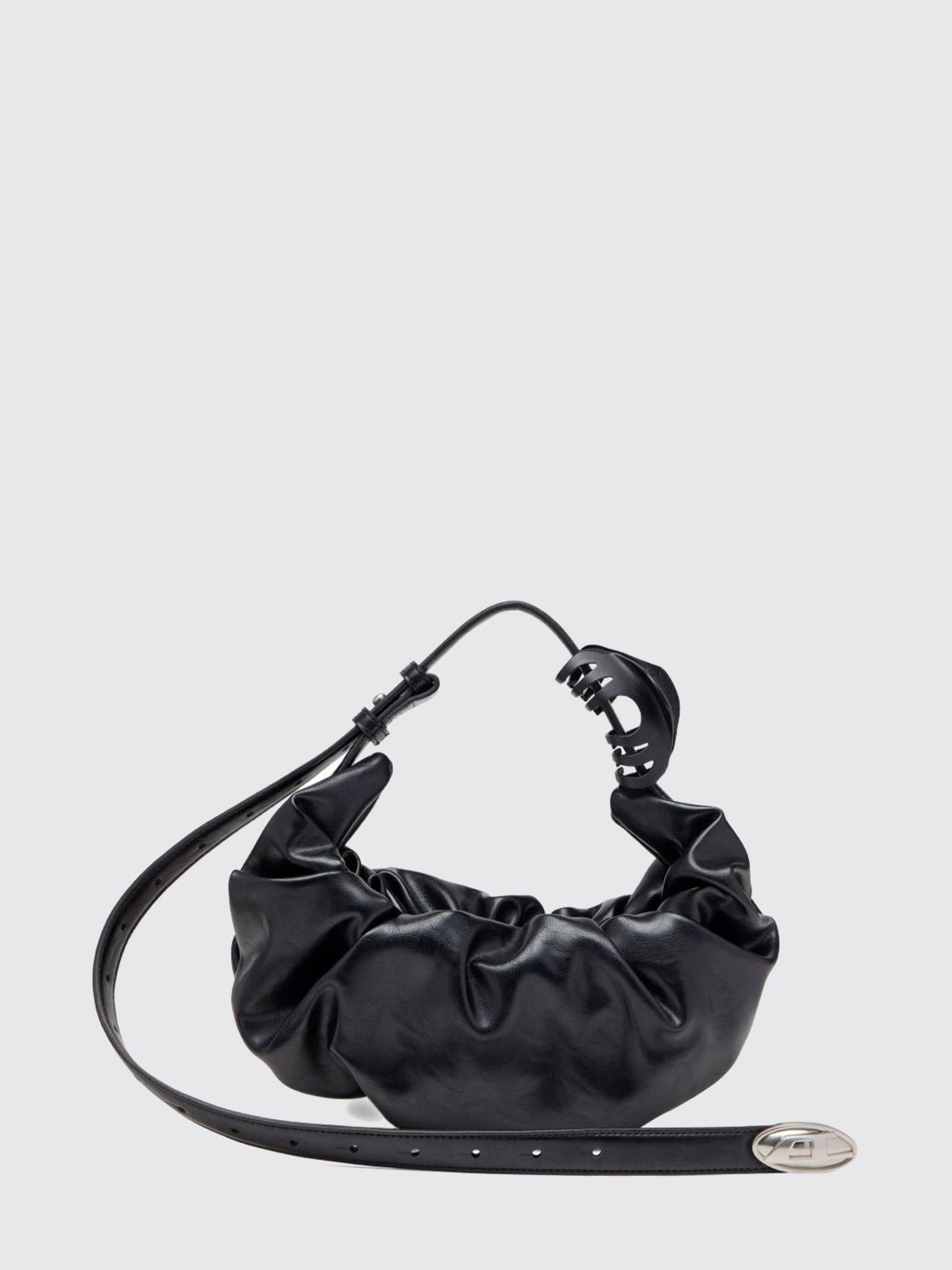 DIESEL Grab-D Crescent Shoulder Bag with Oval D Logo