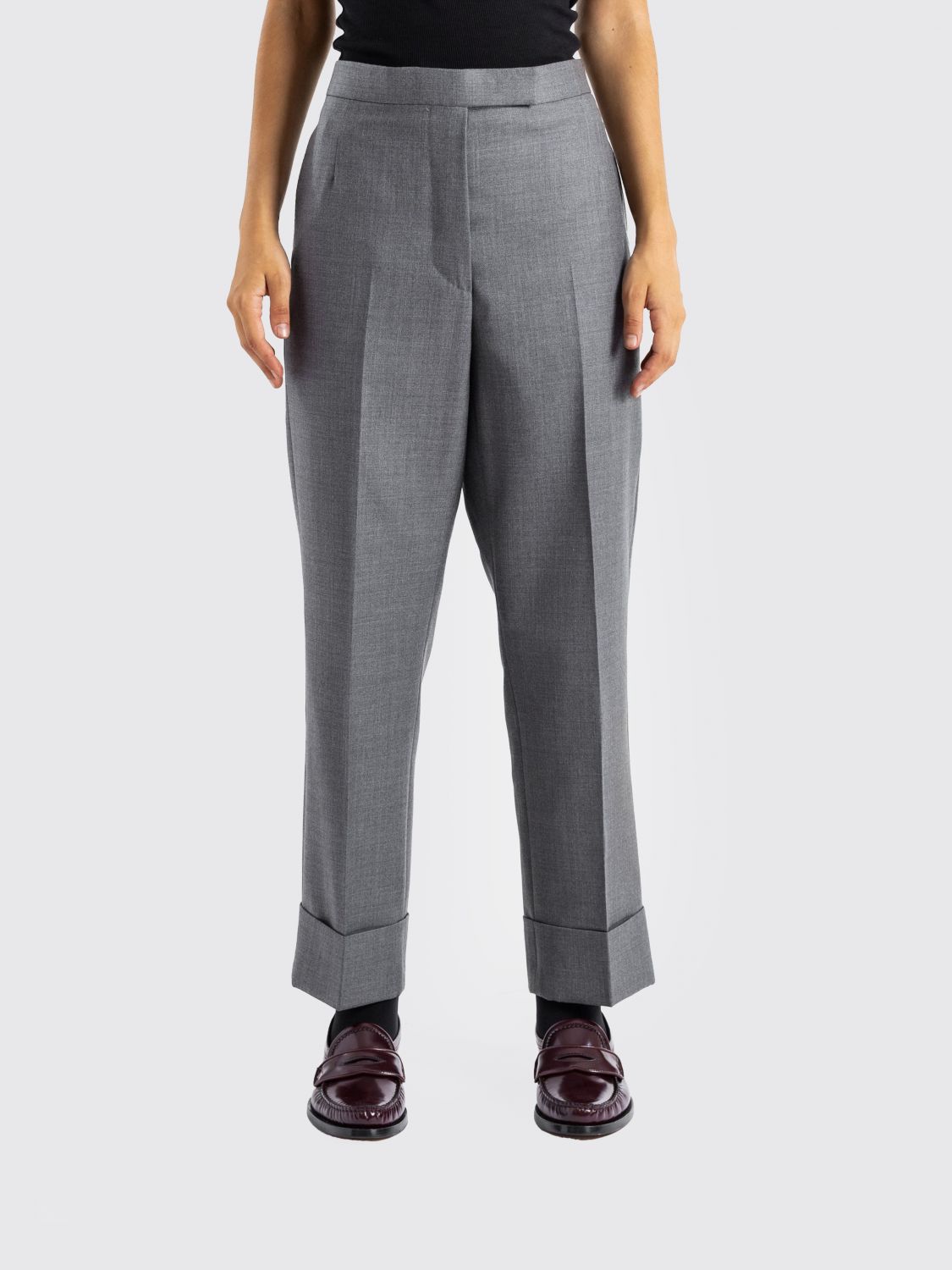 THOM BROWNE Pants Woman color Grey