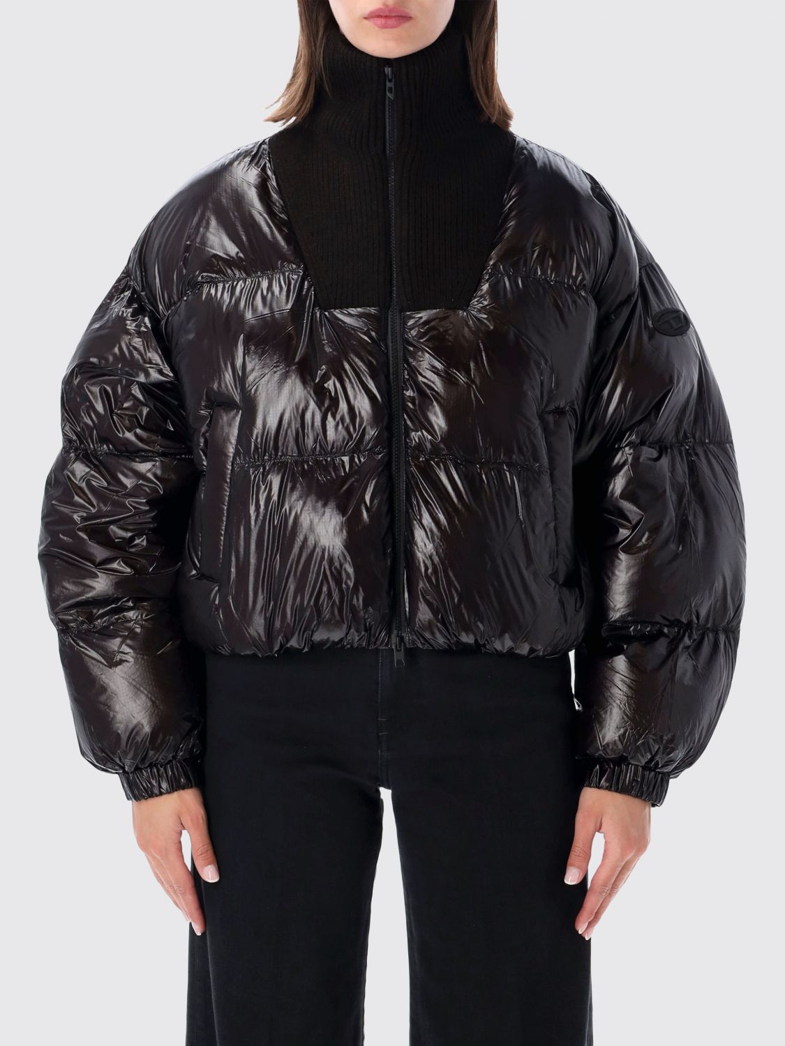DIESEL Coat Woman color Black　DIESEL コート ウーマンカラー ブラック DIESEL