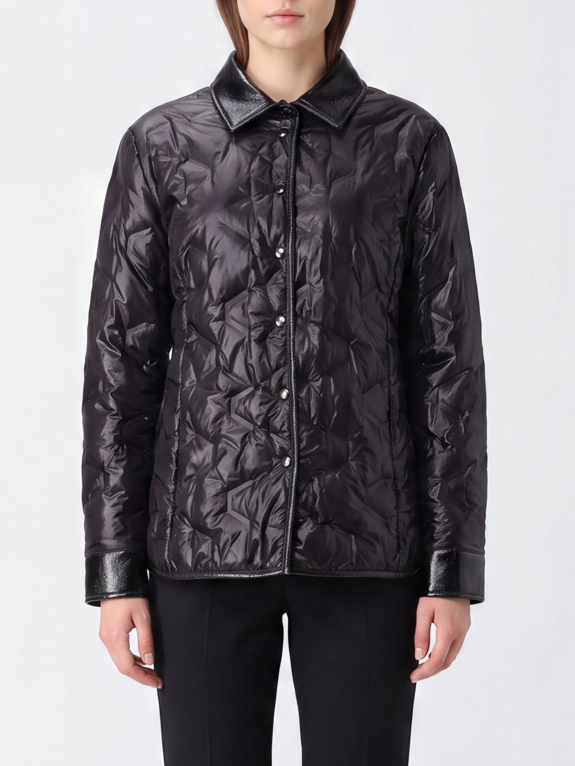 PINKO Coat Woman color Black