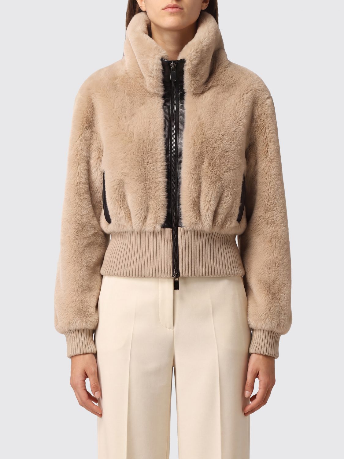 PINKO Coat Woman color Ecru