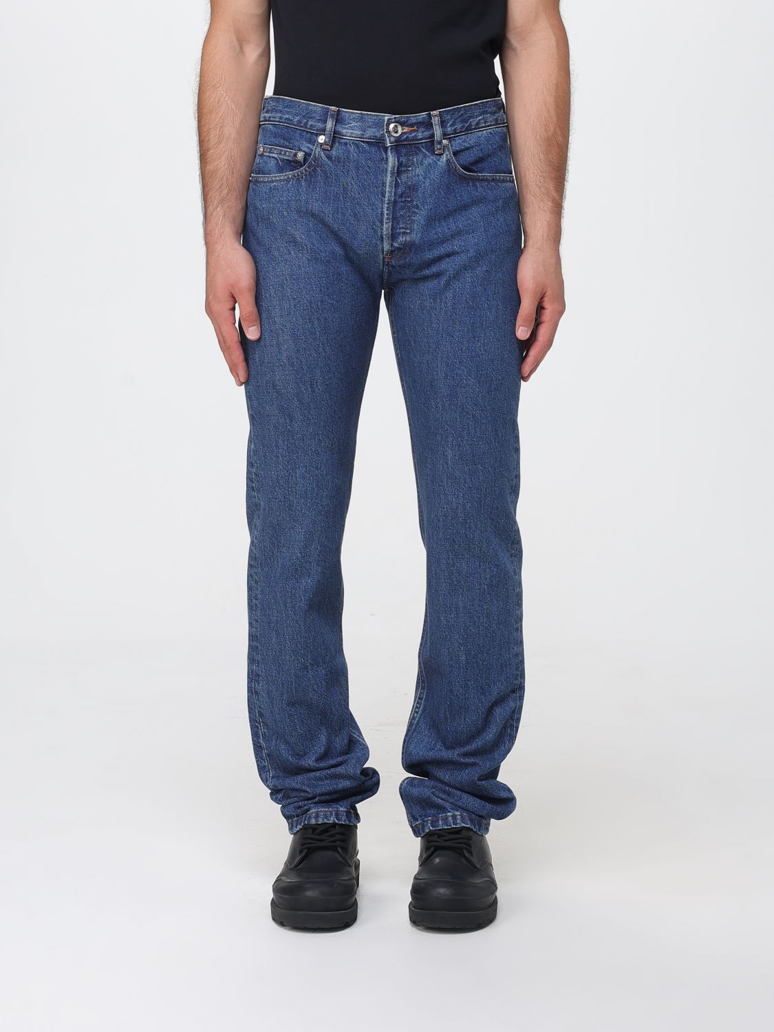 A.p.c. A. P.C. Mid-Rise Straight Jeans in Indigo-Colored Cotton Denim