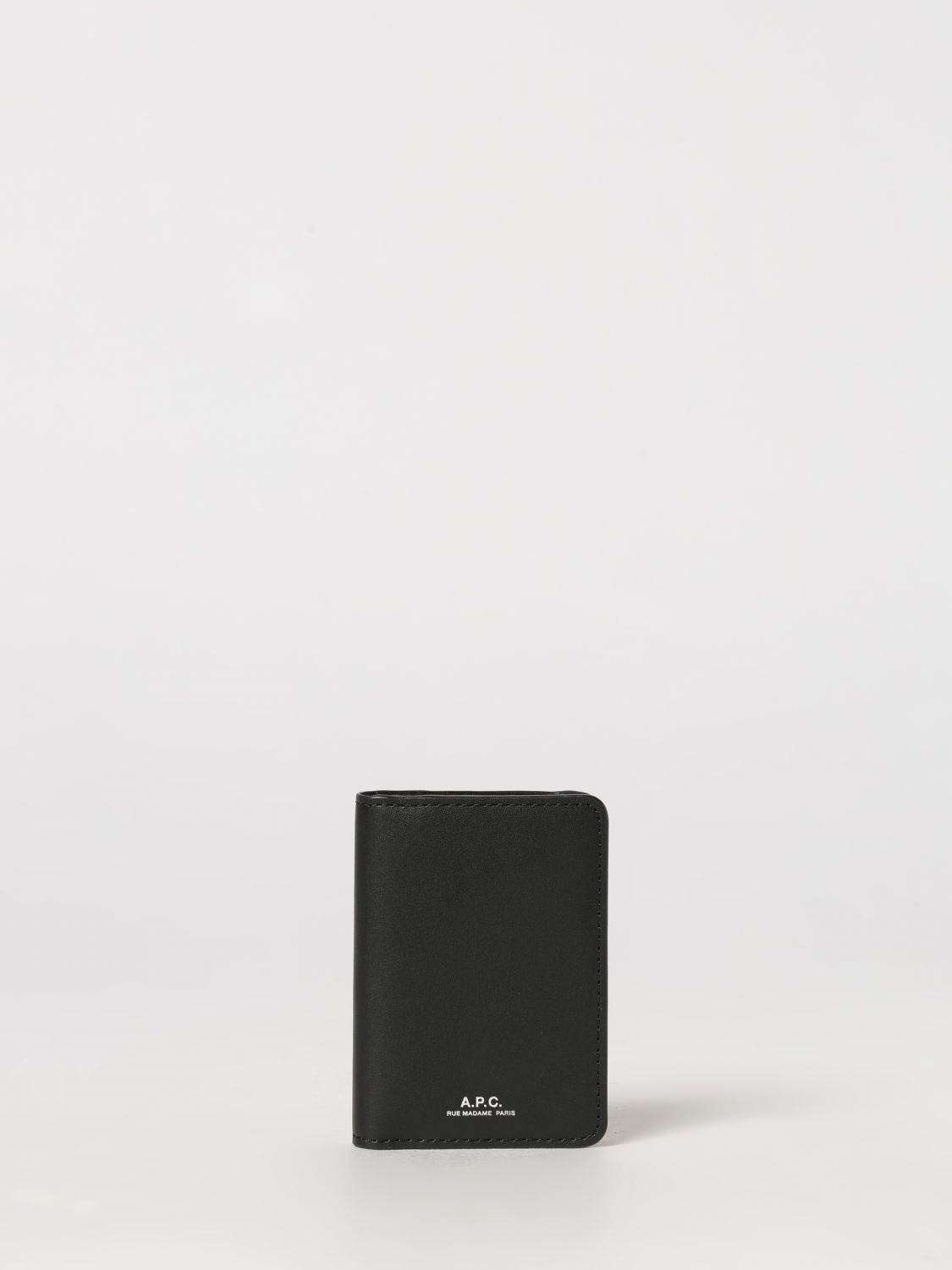 A.p.c. A. P.C. Stefan Bifold Smooth Cowhide Leather Card Holder with Foiled Logo · OS
