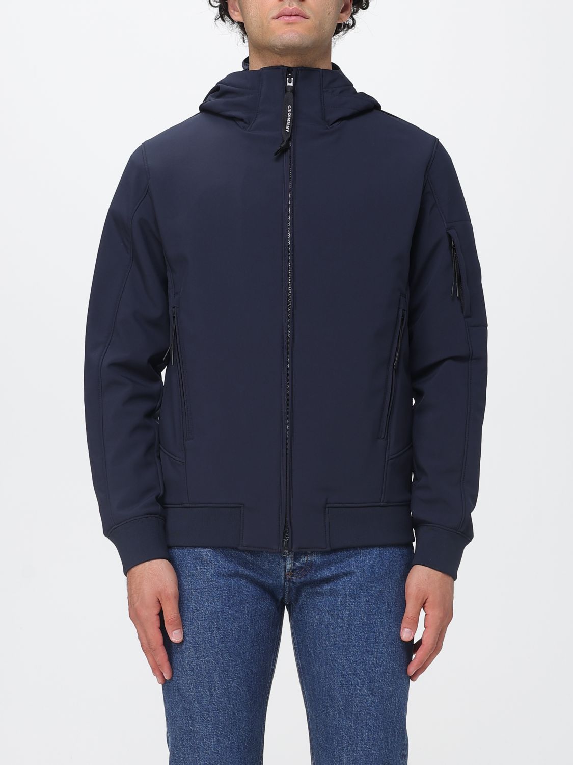 C.p. Company Midnight Blue Stretch Polyester Jacket In Blue