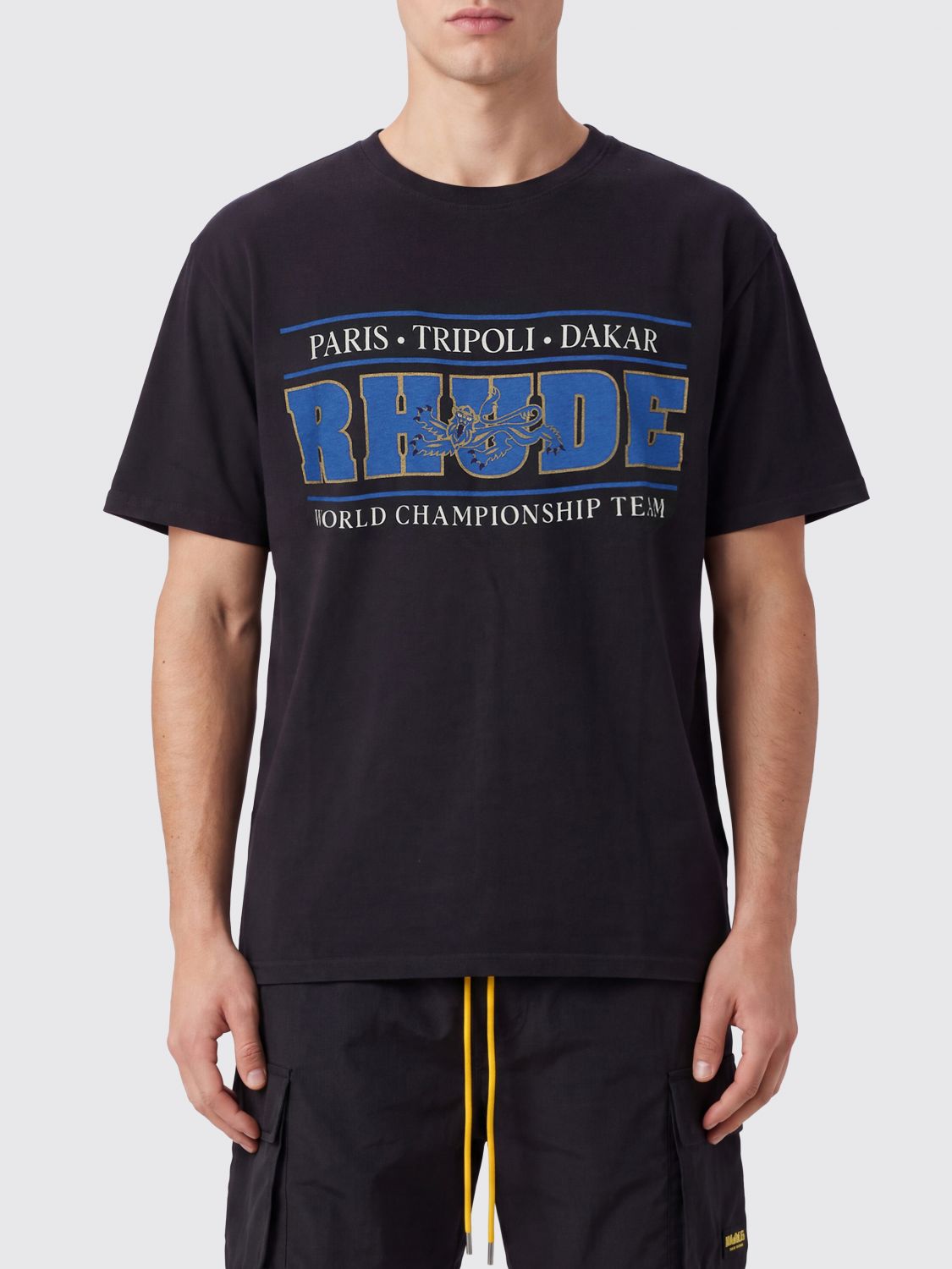 Rhude Graphic Print Cotton T-Shirt with Logo · S