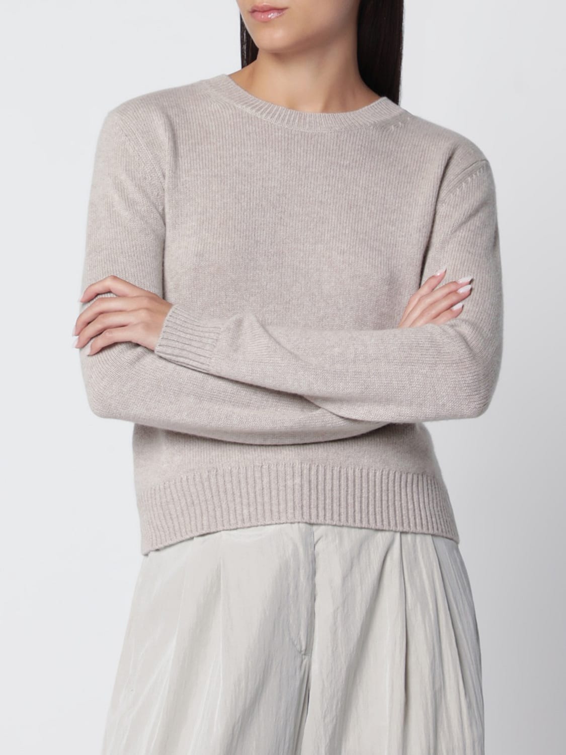 LISA YANG Maglia girocollo in puro cashmere a maniche lunghe
