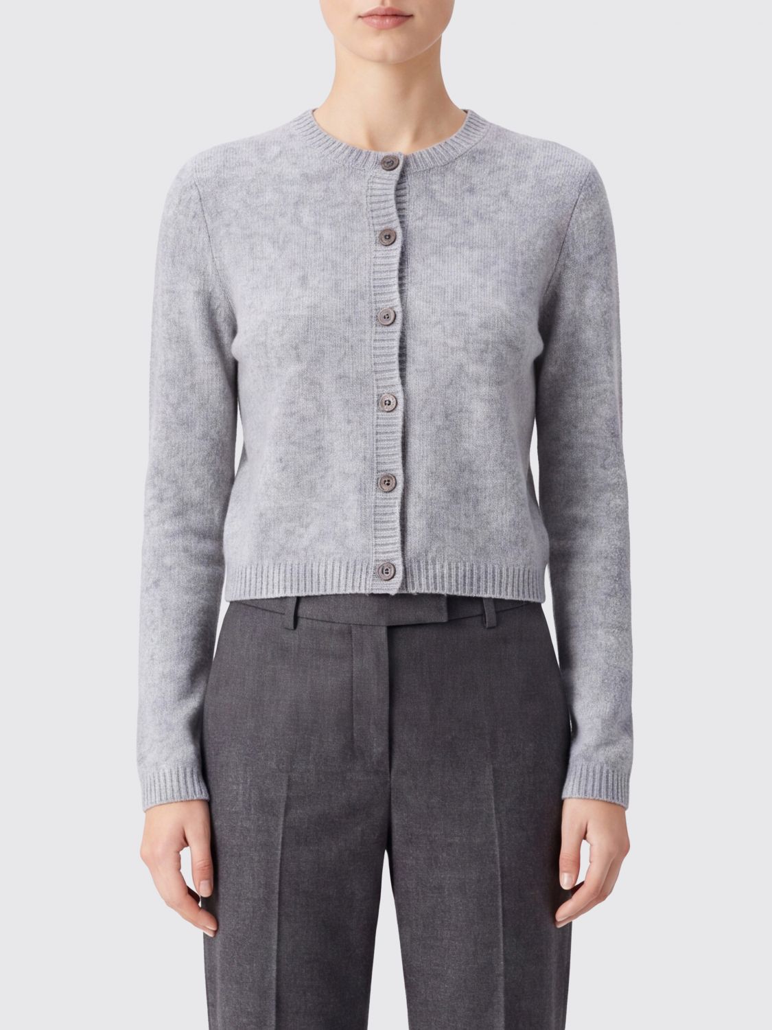LISA YANG Slim Fit Cashmere and Silk Blend Cardigan with Buttons